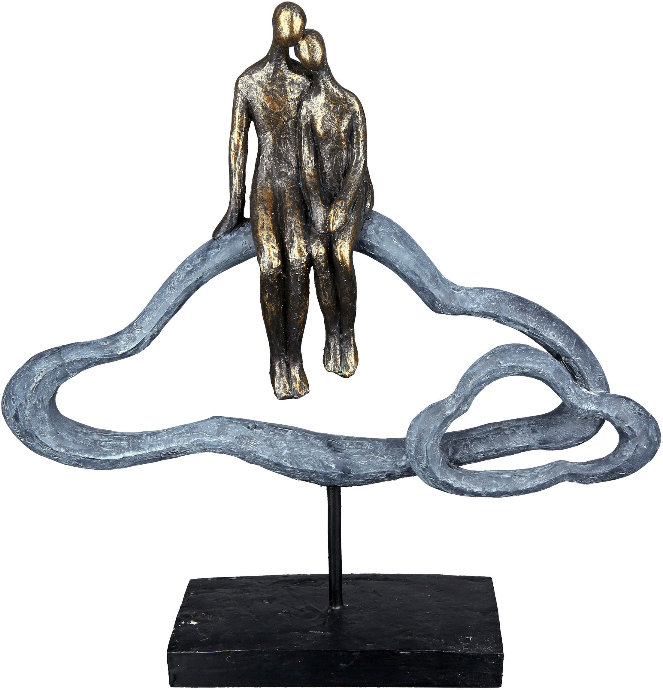 Dekofigur Casablanca »Skulptur maintenant Gilde bronzefarben/grau«, Lovecloud, grau by