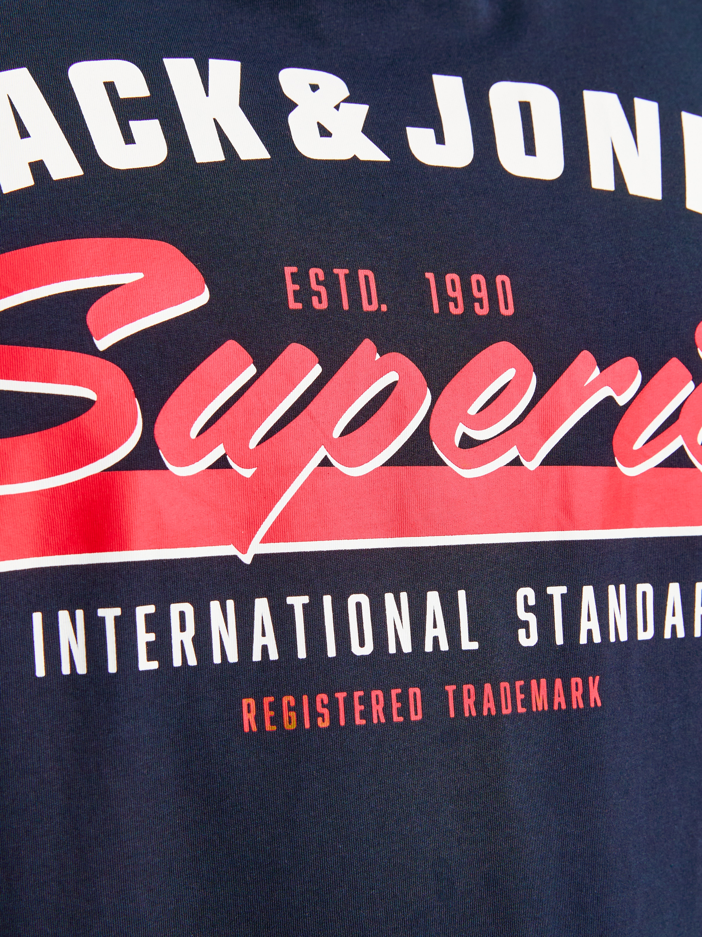 Jack & Jones PlusSize T-Shirt »JJELOGO TEE SS O-NECK 2 COL AW24 S PLS«, mit Frontprint