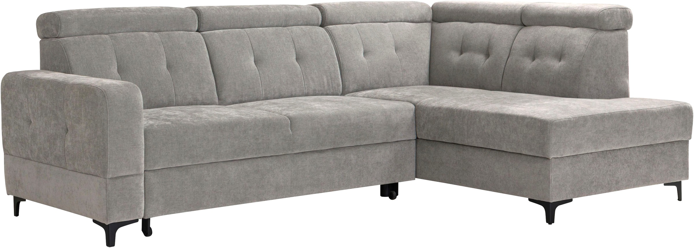 exxpo - sofa fashion Canapé d'angle »Monte, Kopfteile verstellbar, optional mit Bettfunktion & Bettkasten« L- Form, mit Kopfteilverstellung, optional Bettfunktion und Bettkasten