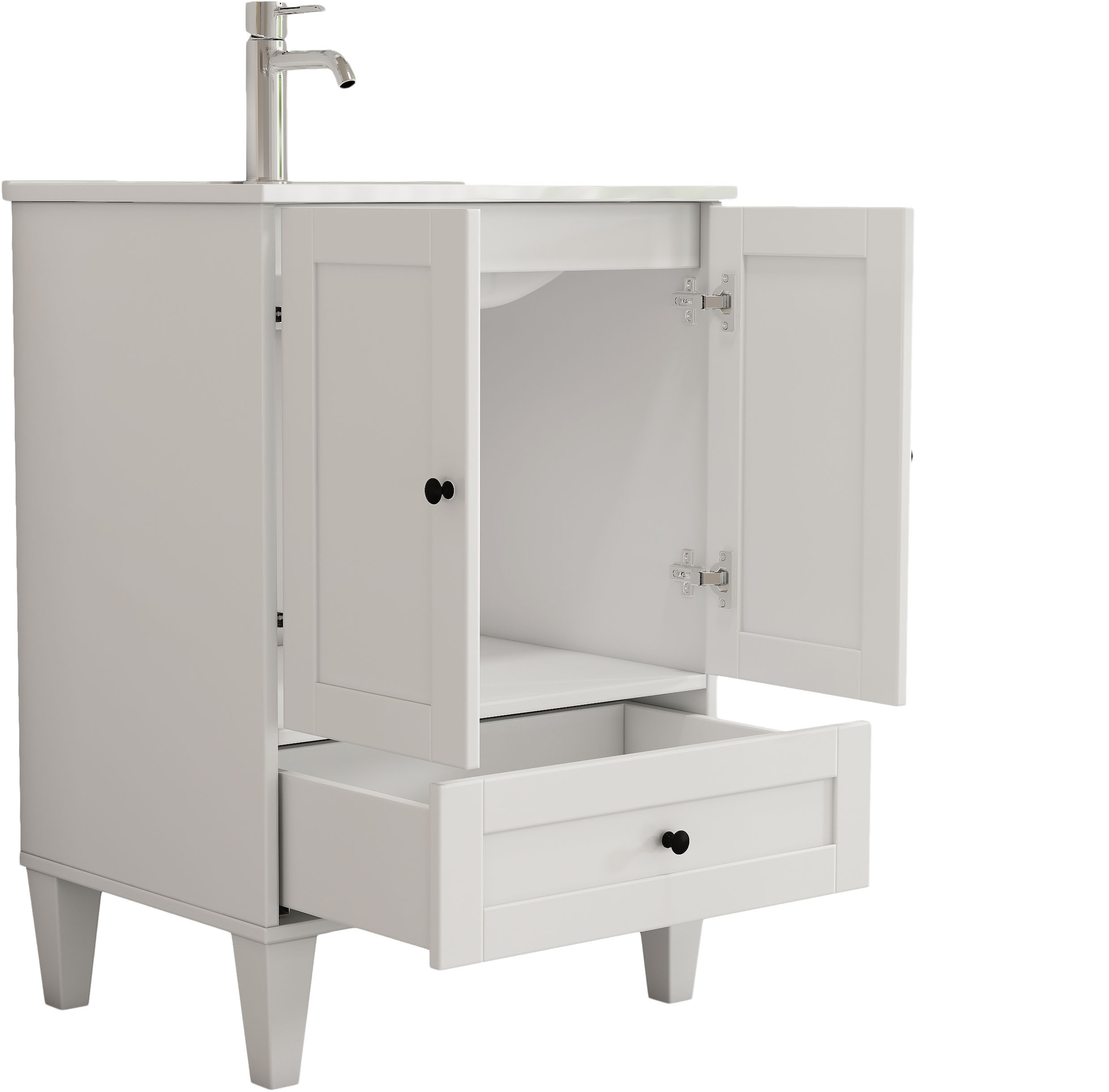 welltime Waschtisch »Amsterdam« Badmöbel inkl. Keramikwaschbecken, in verschiedenen Breiten erhältlich