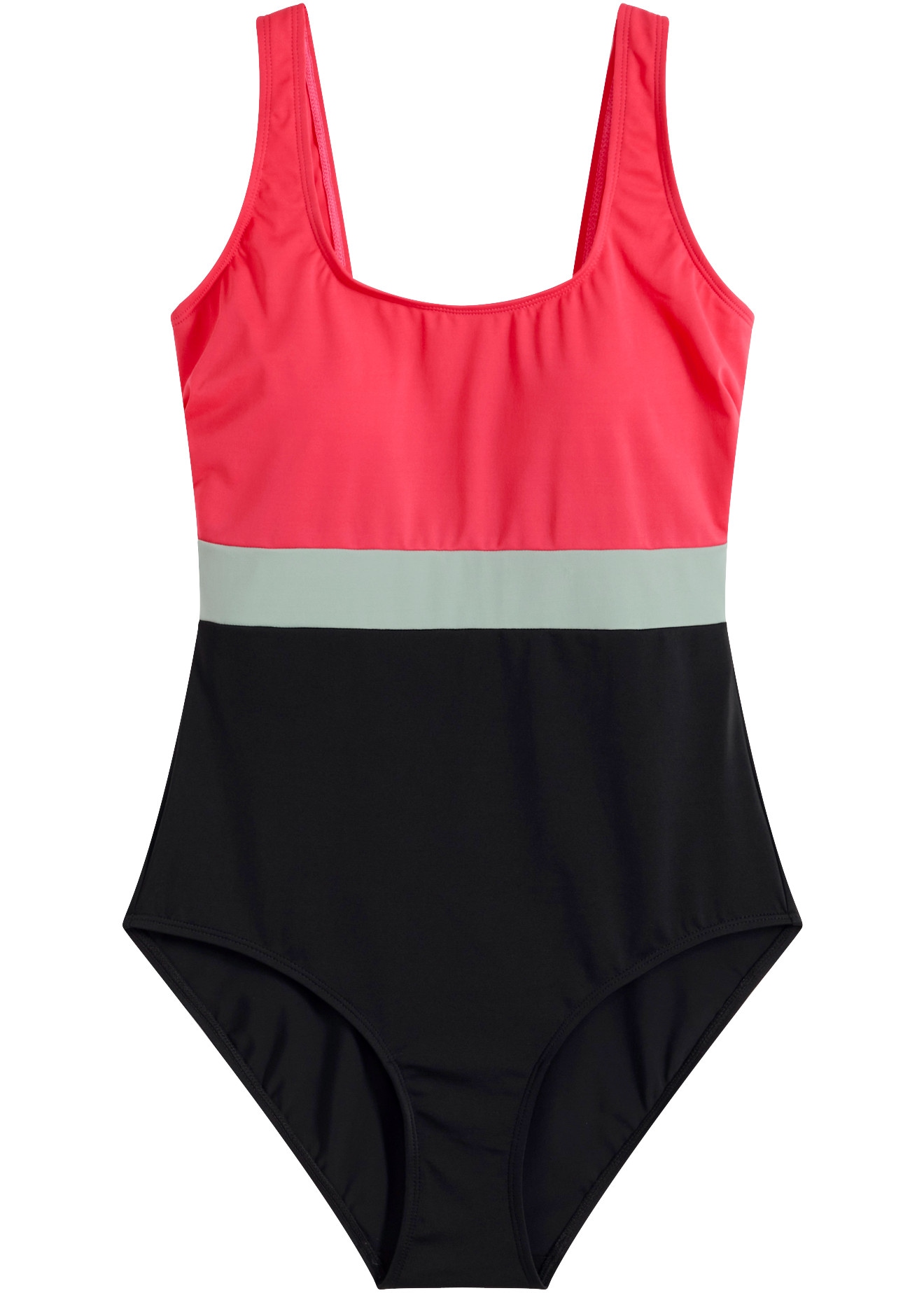 bonprix Badeanzug schnelltrocknend, sportlicher Stil, elastisches Material