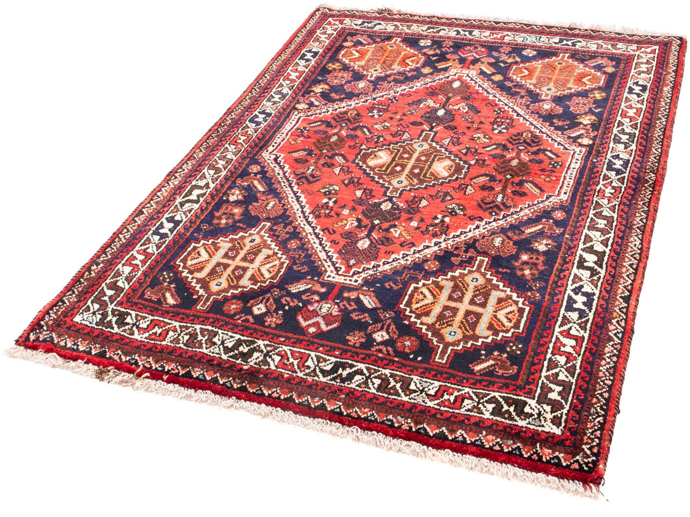 Image of morgenland Orientteppich »Perser - Nomadic - 164 x 118 cm - dunkelblau«, rechteckig, 10 mm Höhe, Wohnzimmer, Handgeknüpft, Einzelstück mit Zertifikat bei Ackermann Versand Schweiz