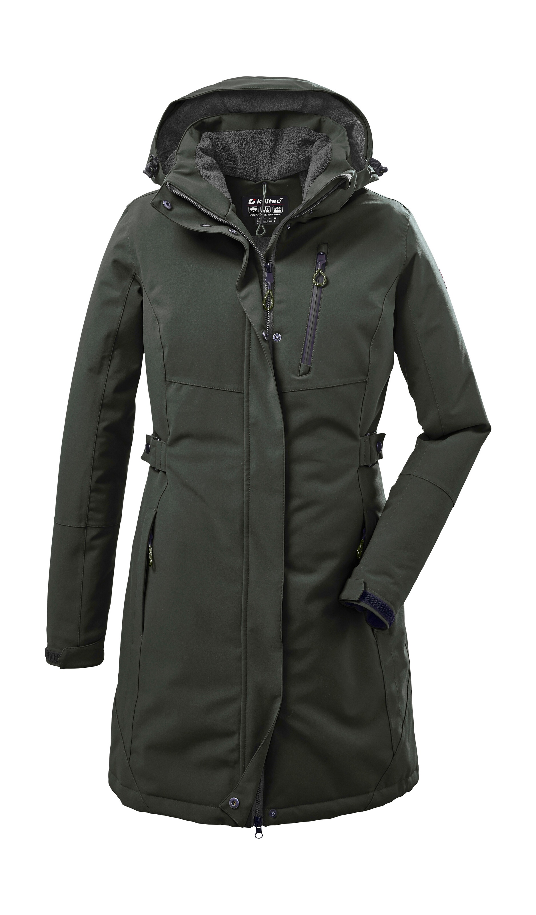 Killtec Parka »KOW 165 WMN PRK« Wasser- und winddichter Parka mit Teddyfleece und abnehmbarer Kapuze