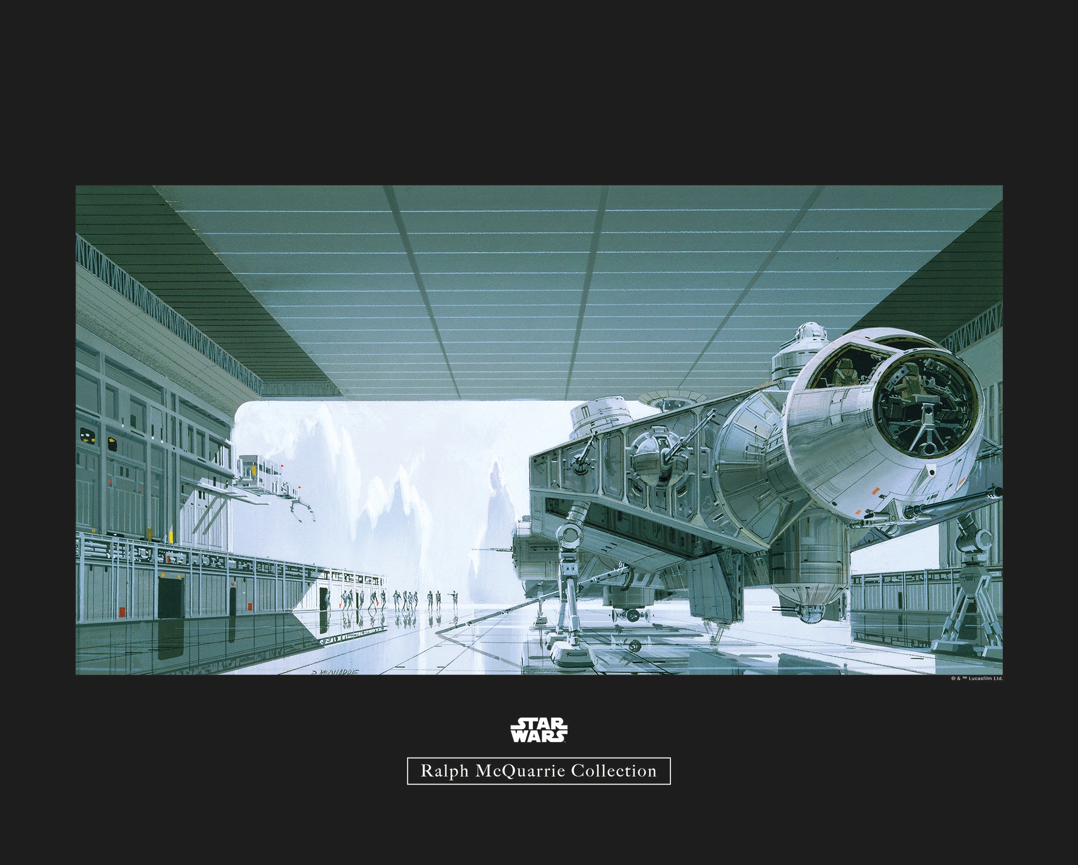 Image of Komar Bild "Star Wars Classic RMQ Hangar Shuttle" Star Wars 1 Stk. tlg. Wandbild zur Dekoration im Kinderzimmer - ohne Rahmen