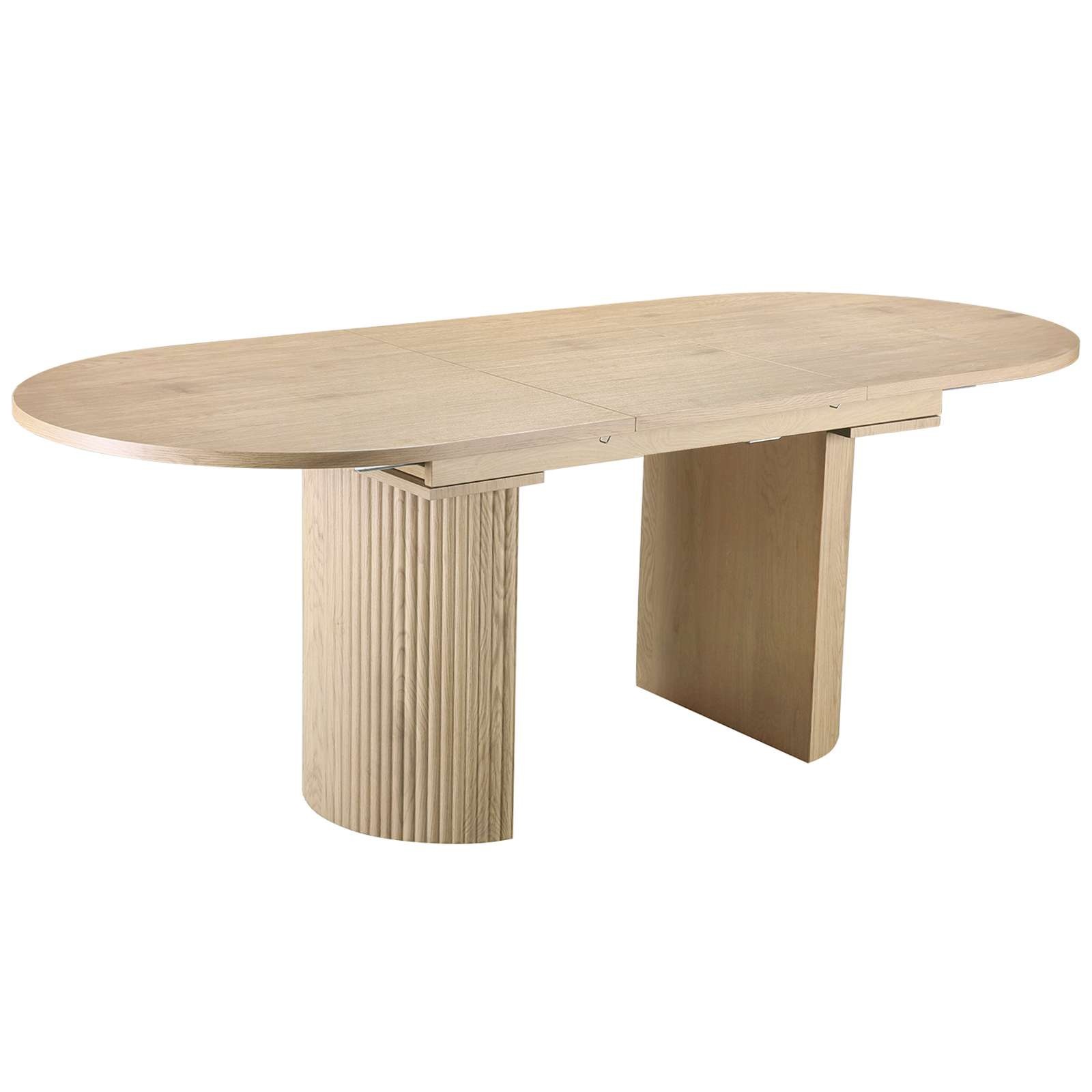 Image of GOODproduct Esstisch "Gartempe" ausziehbar 160-210 cm, Synchronauszug, inkl Einlegeplatte, Breite 90cm