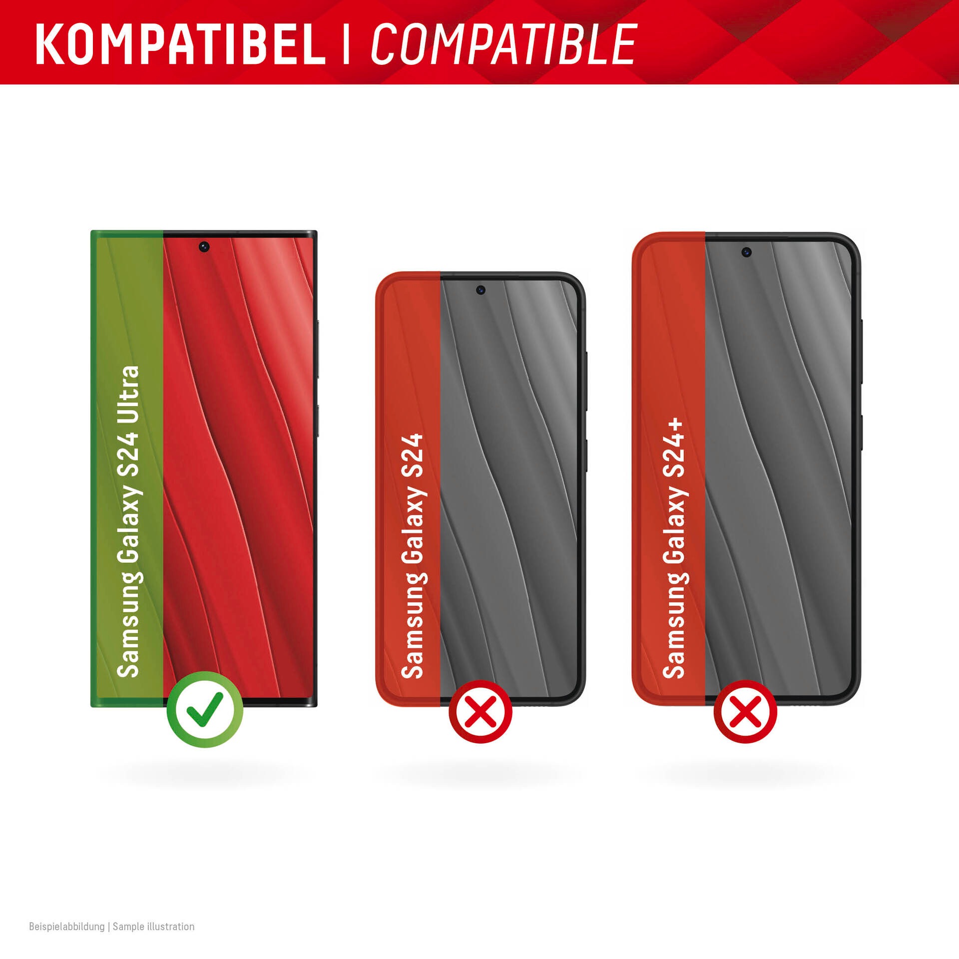 Displex Displayschutzglas »Privacy Glass« für Samsung Galaxy S24 Ultra Blickschutz Displayschutzfolie Displayschutz kratzer-resistent 10H