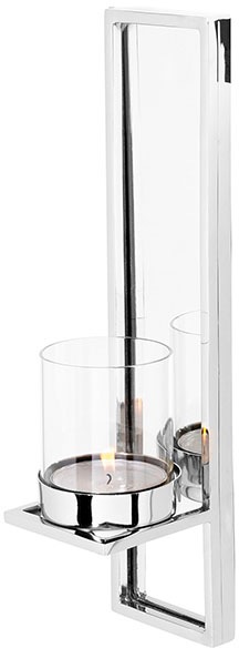 Fink Wandkerzenhalter »GAMA, silberfarben«, (1 St.), modern, Edelstahl, Spiegel,... kaufen