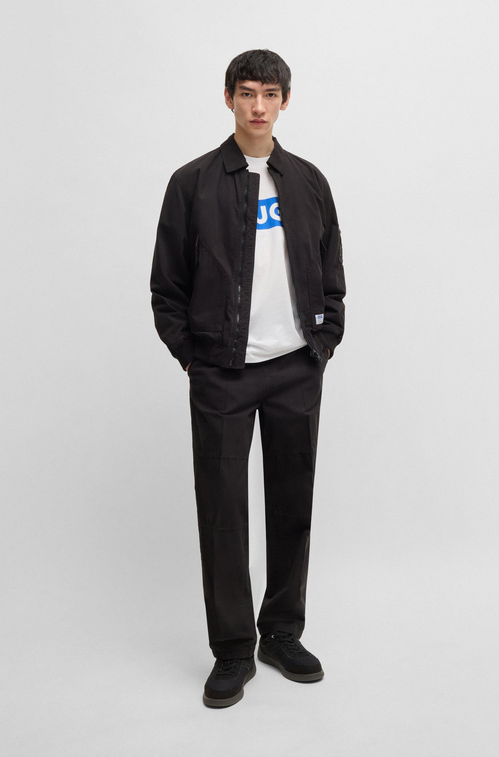 HUGO Blue T-Shirt »Nico« mit grossem Logo-Print, Unisex