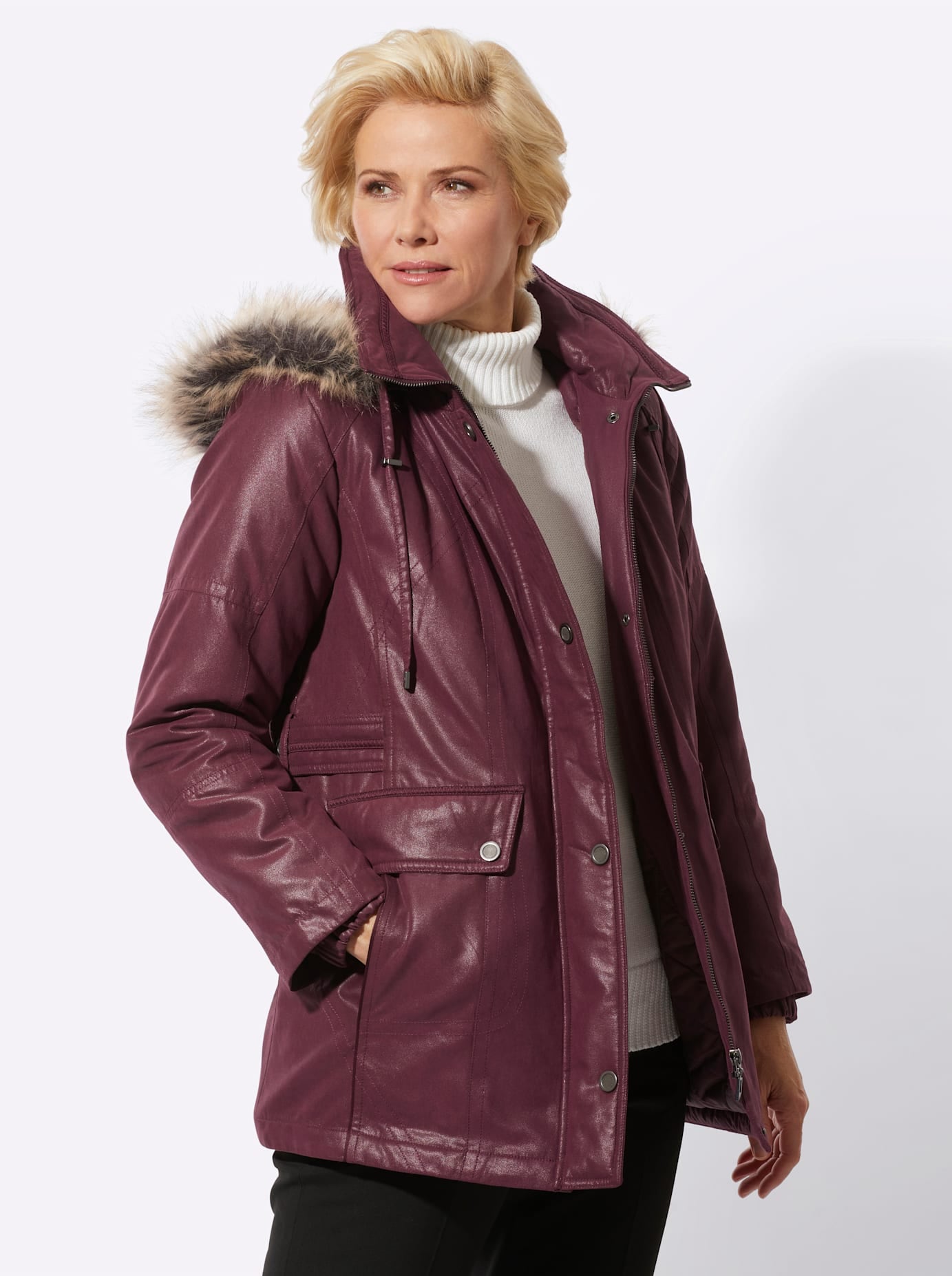 Classic Langjacke mit Kapuze