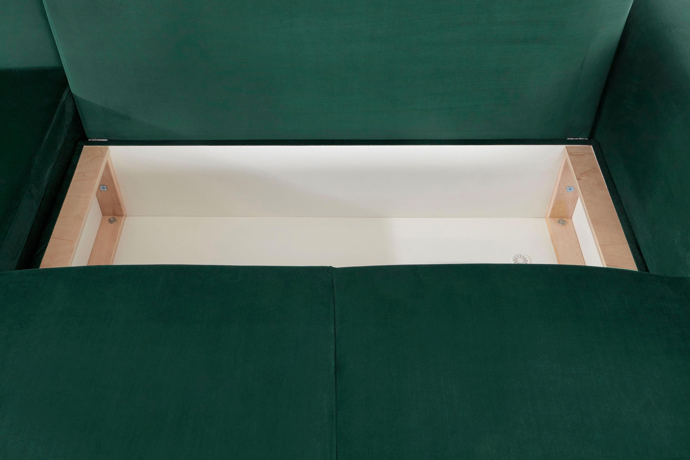 Home affaire Ecksofa »Györ«, L-Form, wahlweise mit Bettfunktion und Bettkasten incl. 2 Zierkissen