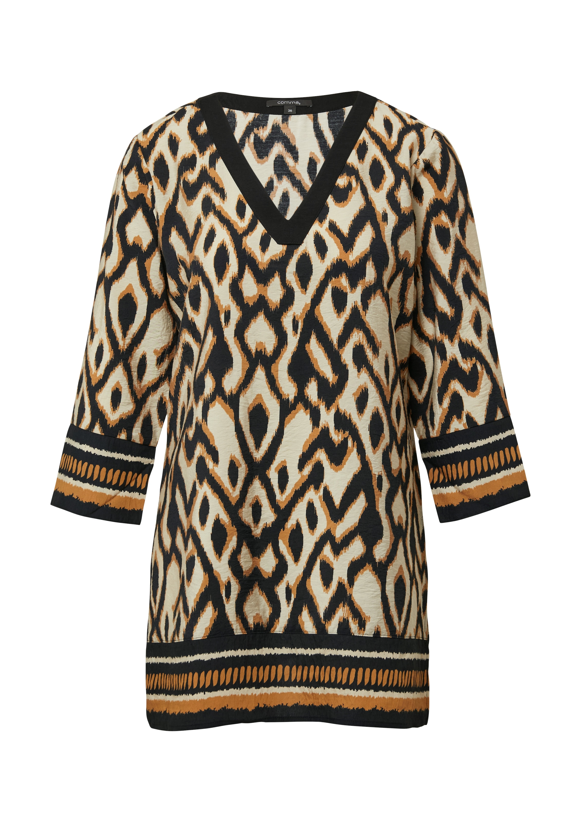 Comma Klassische Bluse, mit All-Over Print