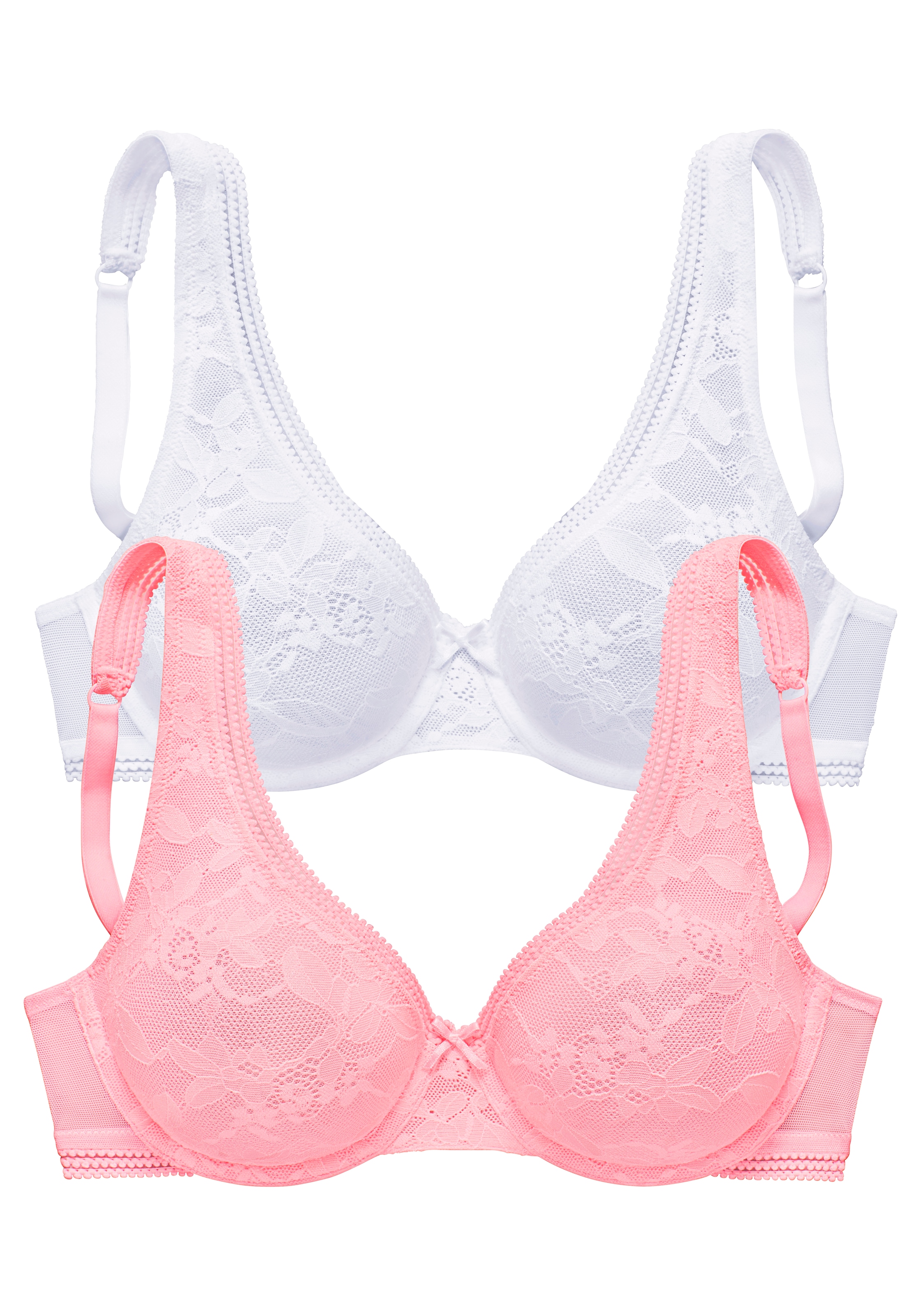 Image of petite fleur T-Shirt-BH Packung, 2 Stück, mit Bügel im günstigen Doppelpack