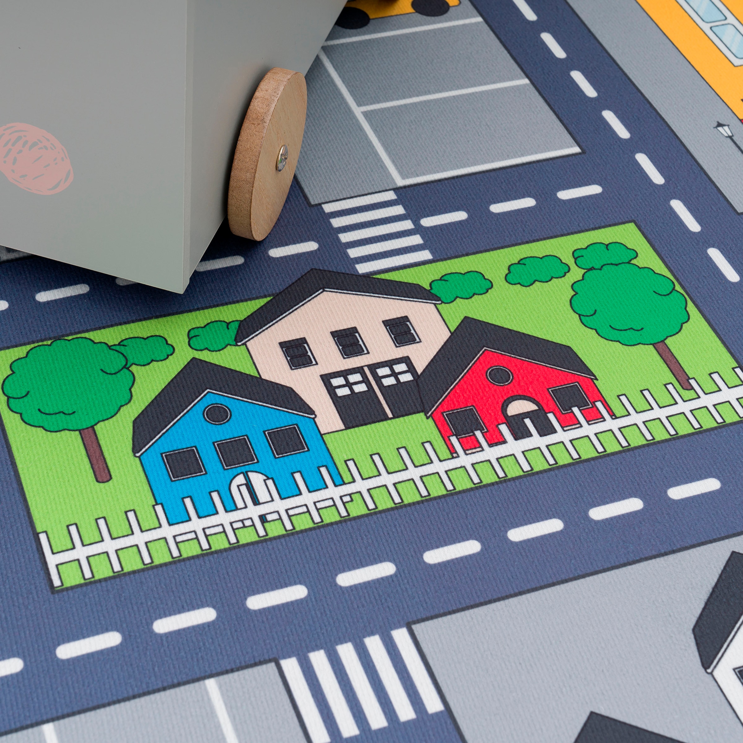 Paco Home Kinderteppich »Bino 576«, rechteckig, 4 mm Höhe, Kurzflor, Strassen-Spiel-Teppich, Kinderzimmer