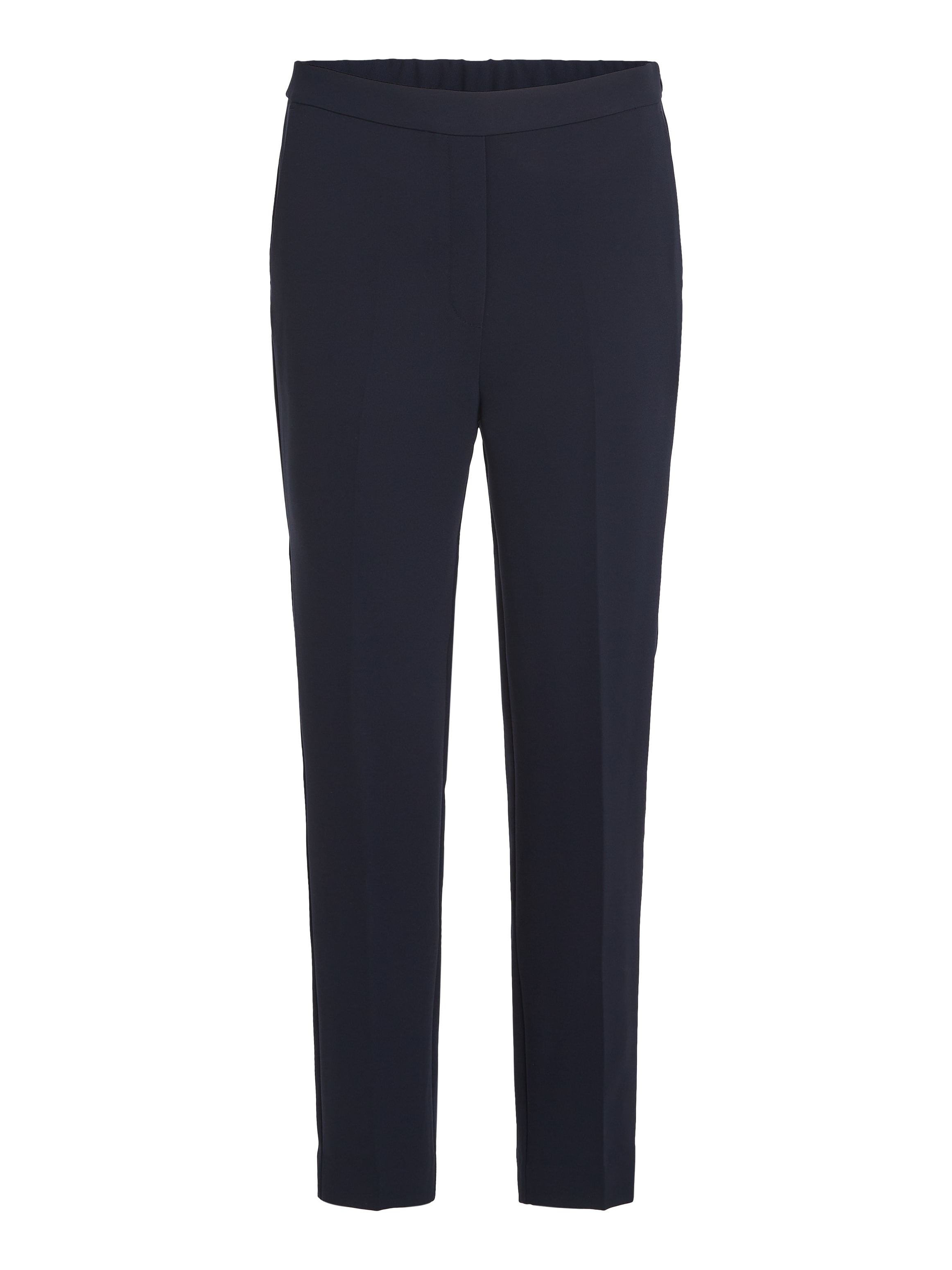 Tommy Hilfiger Pantalon tissé »CREPE SLIM PULL ON PANT«  mit Metalllabel, Bügelfalten