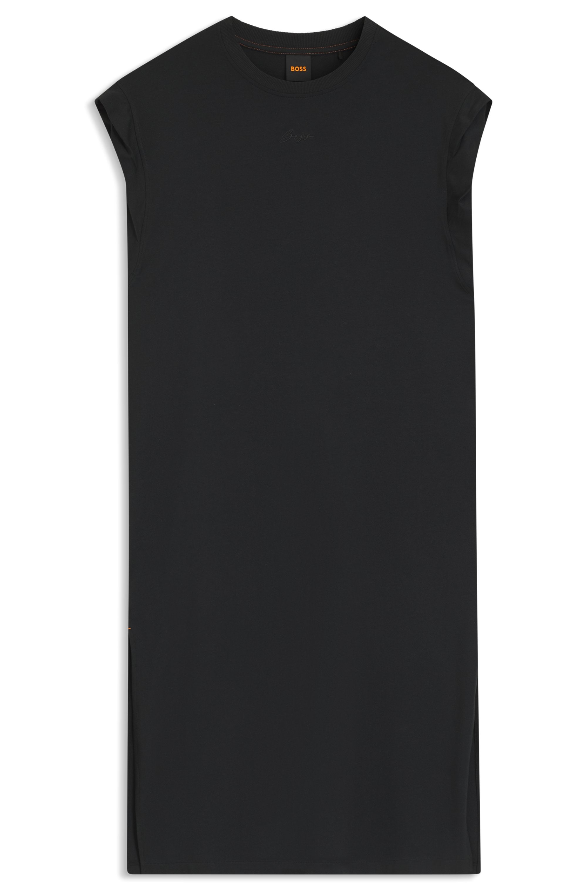 BOSS ORANGE Robe en jersey »Edress Premium Damenmode« mit Schlitzen, Logoschriftzug