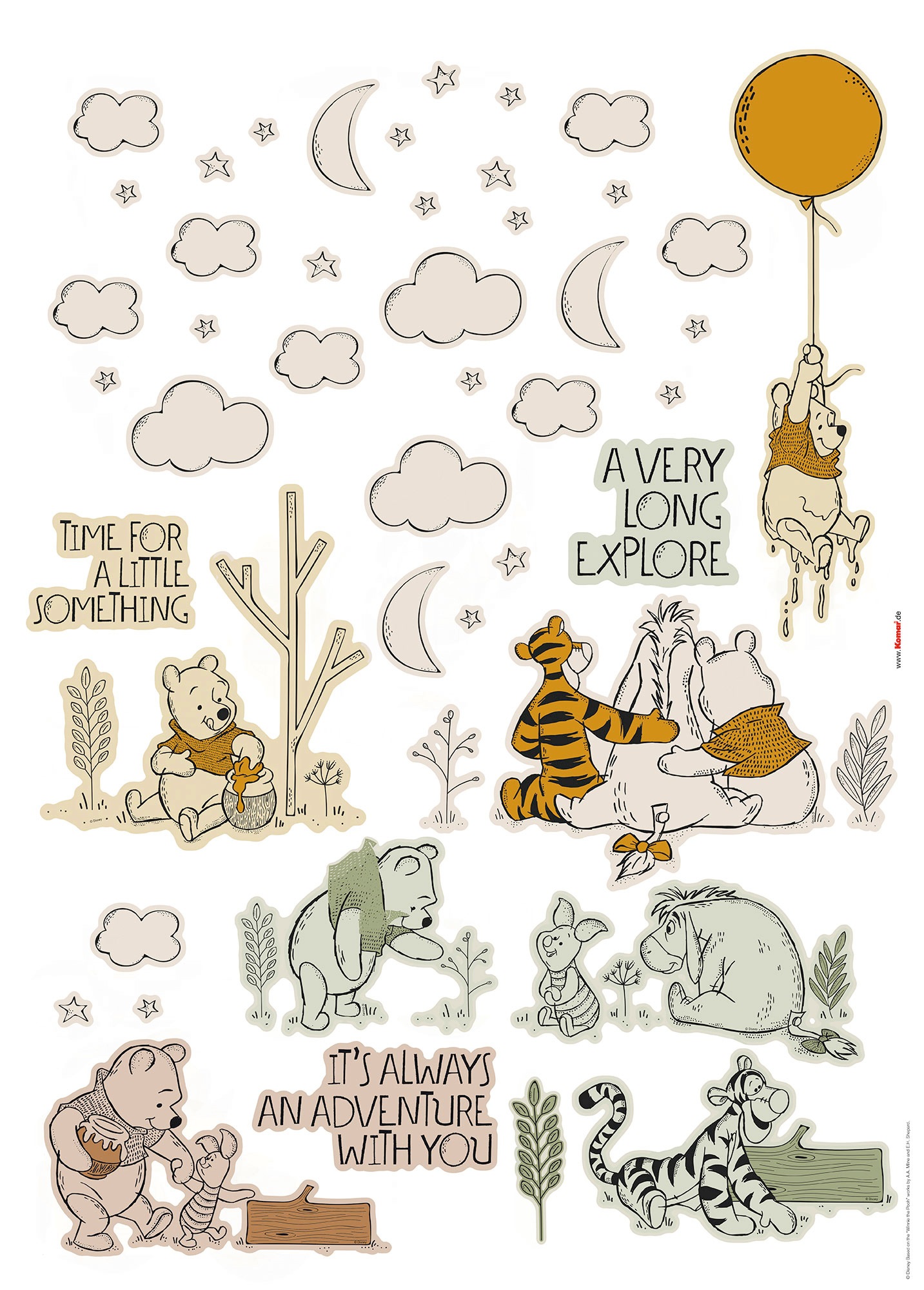 Image of Komar Wandsticker »Winnies Woodland«, (47 St.) bei Ackermann Versand Schweiz