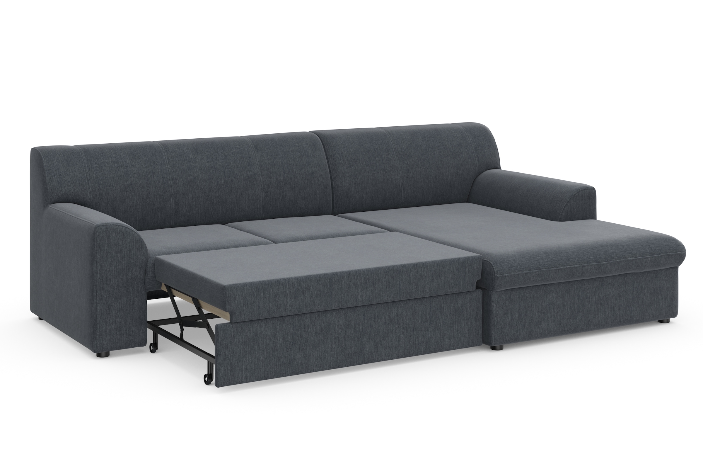 DOMO collection Ecksofa »Topper, elegant und zeitlos, kompaktes Stellmass 245/155cm, L-Form«, mit Recamiere, wahlweise mit Schlaffunktion