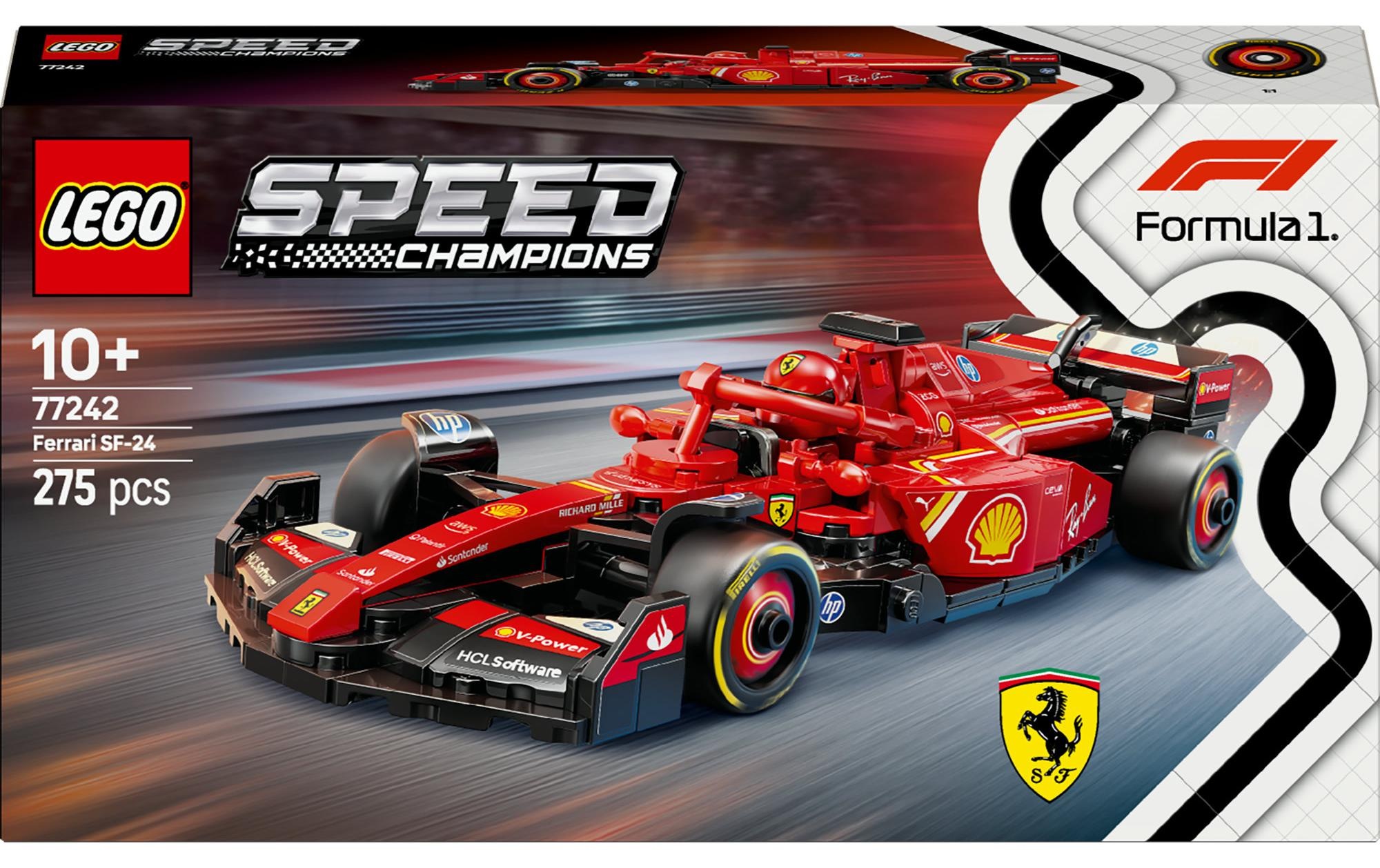 LEGO® Spielbausteine »Speed Champions Ferrari SF-24 F1 Rennauto 77242«, (275 St.)