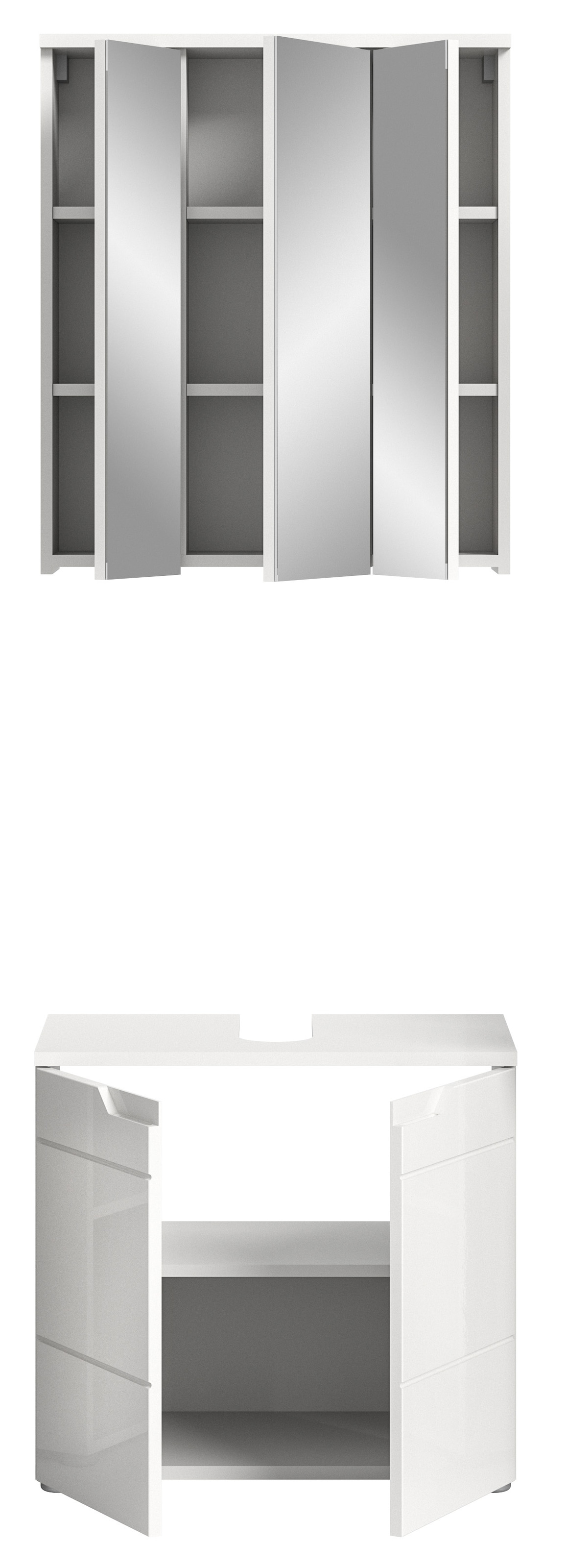 INOSIGN Badmöbel-Set »CAPRI, 2-teilig, mit eingefasster Griffmulde, bestehend aus:«