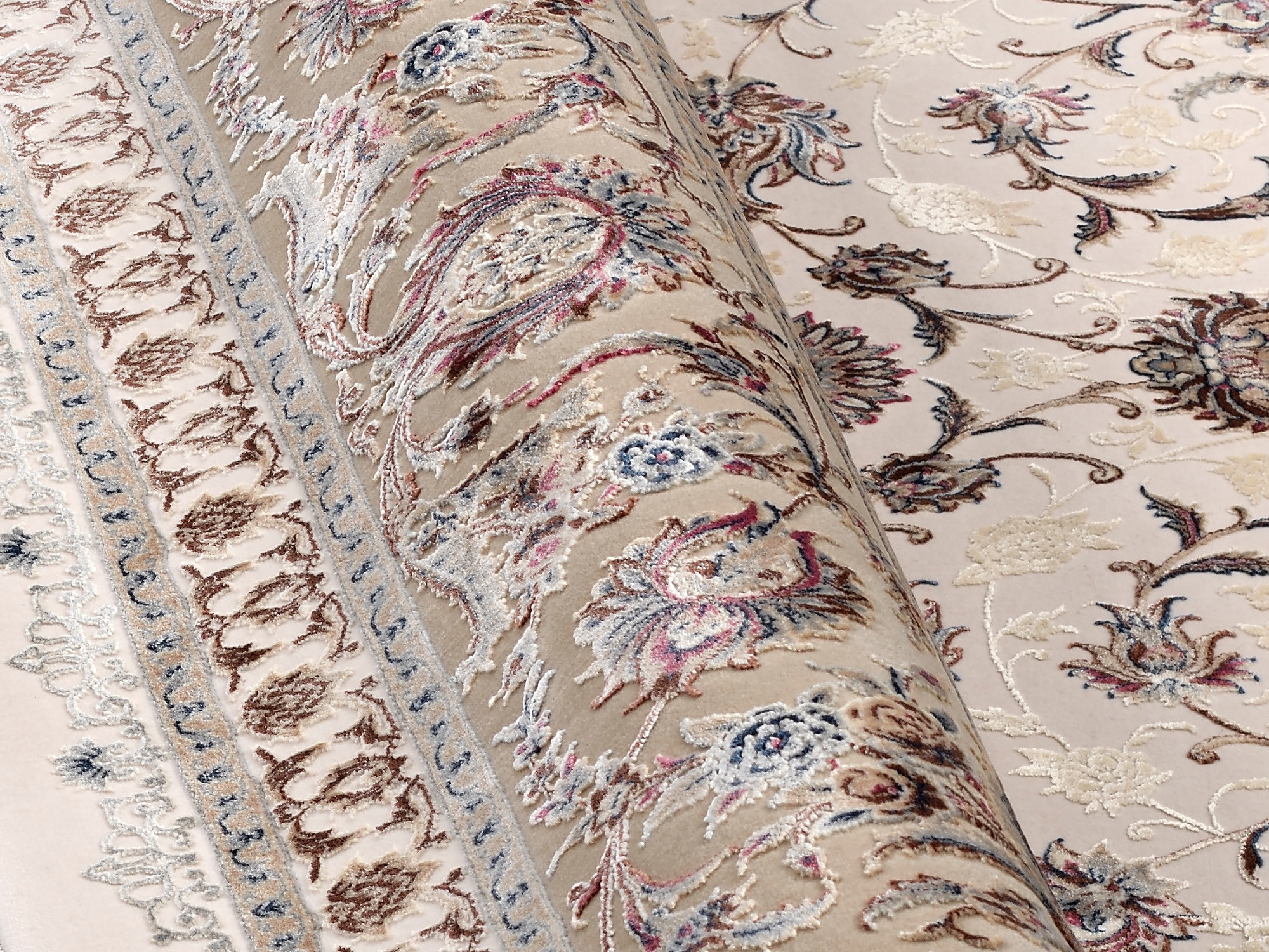 OCI DIE TEPPICHMARKE Teppich »MYSTIC HERITAGE«, rechteckig, 7 mm Höhe, florale Muster in 3D-Optik, maschinell gewebt, Viskose
