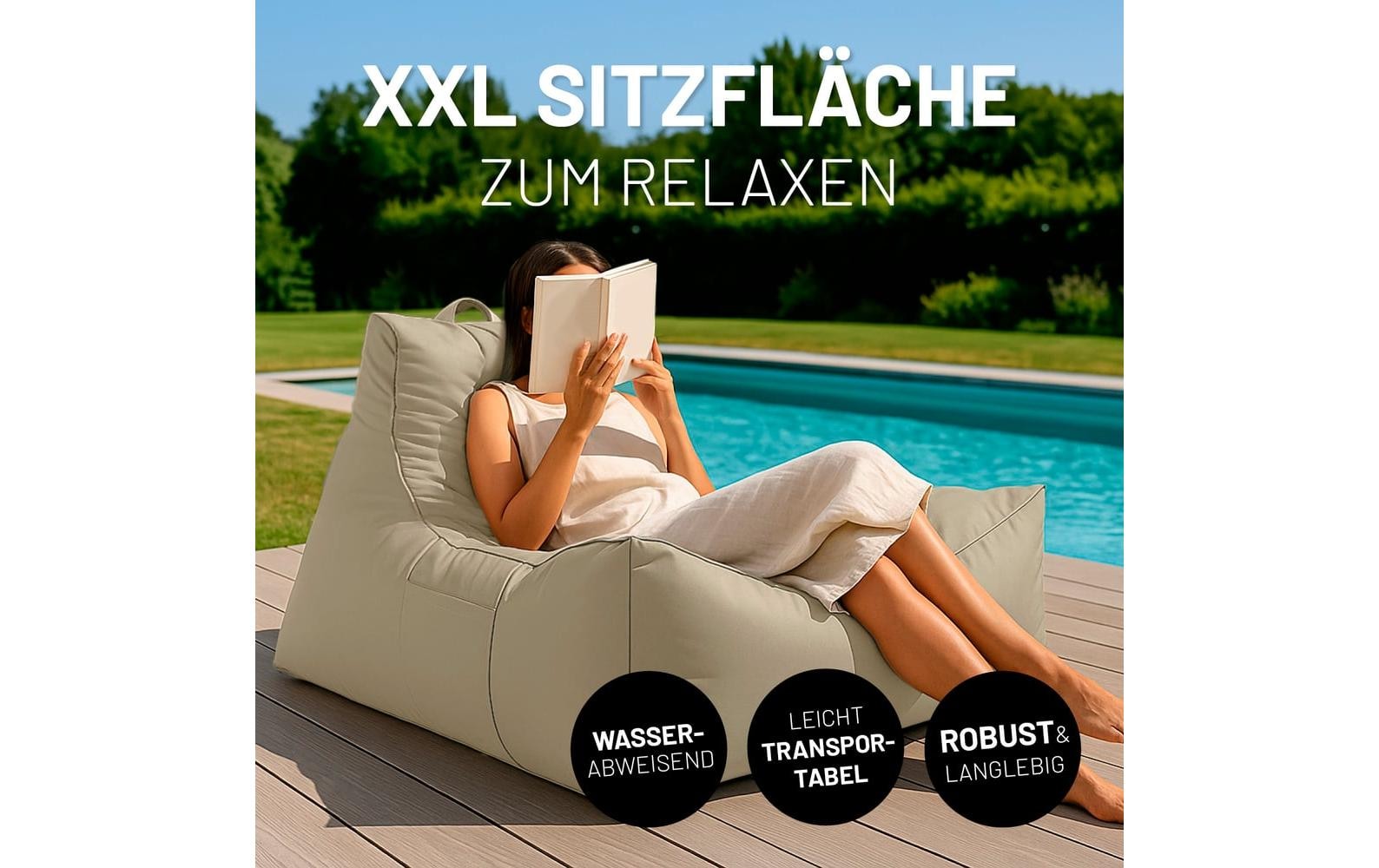 Lumaland Sitzsack »Lounge mit Flaschenhalter 380 l«