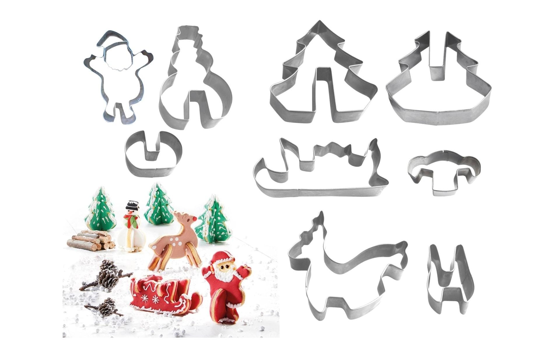 Image of WESTMARK Ausstechform "9-tlg. 3D Set Santa Claus is coming Ausstechformen" Set