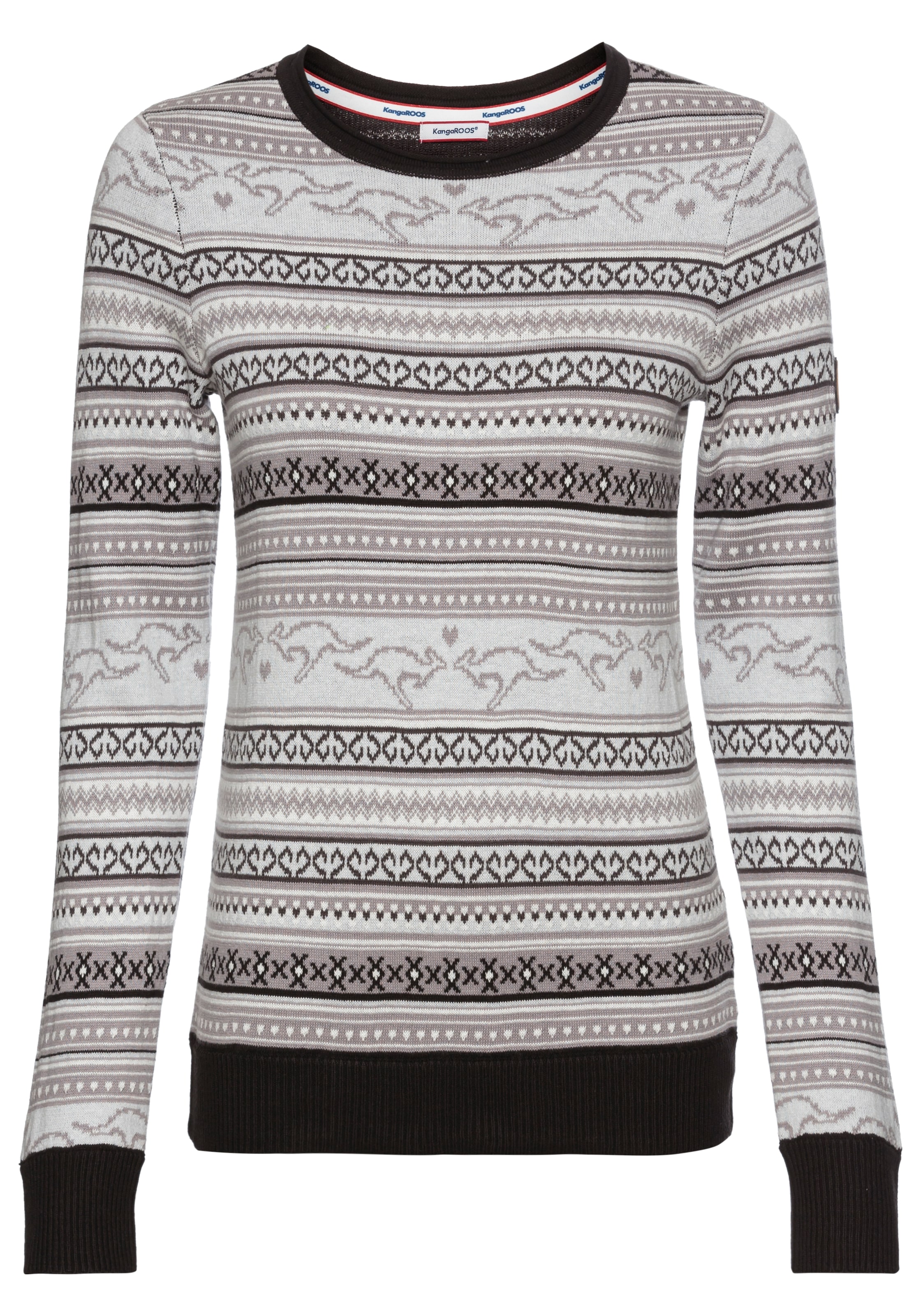 KangaROOS Norwegerpullover im  Jaquard-Feinstrick