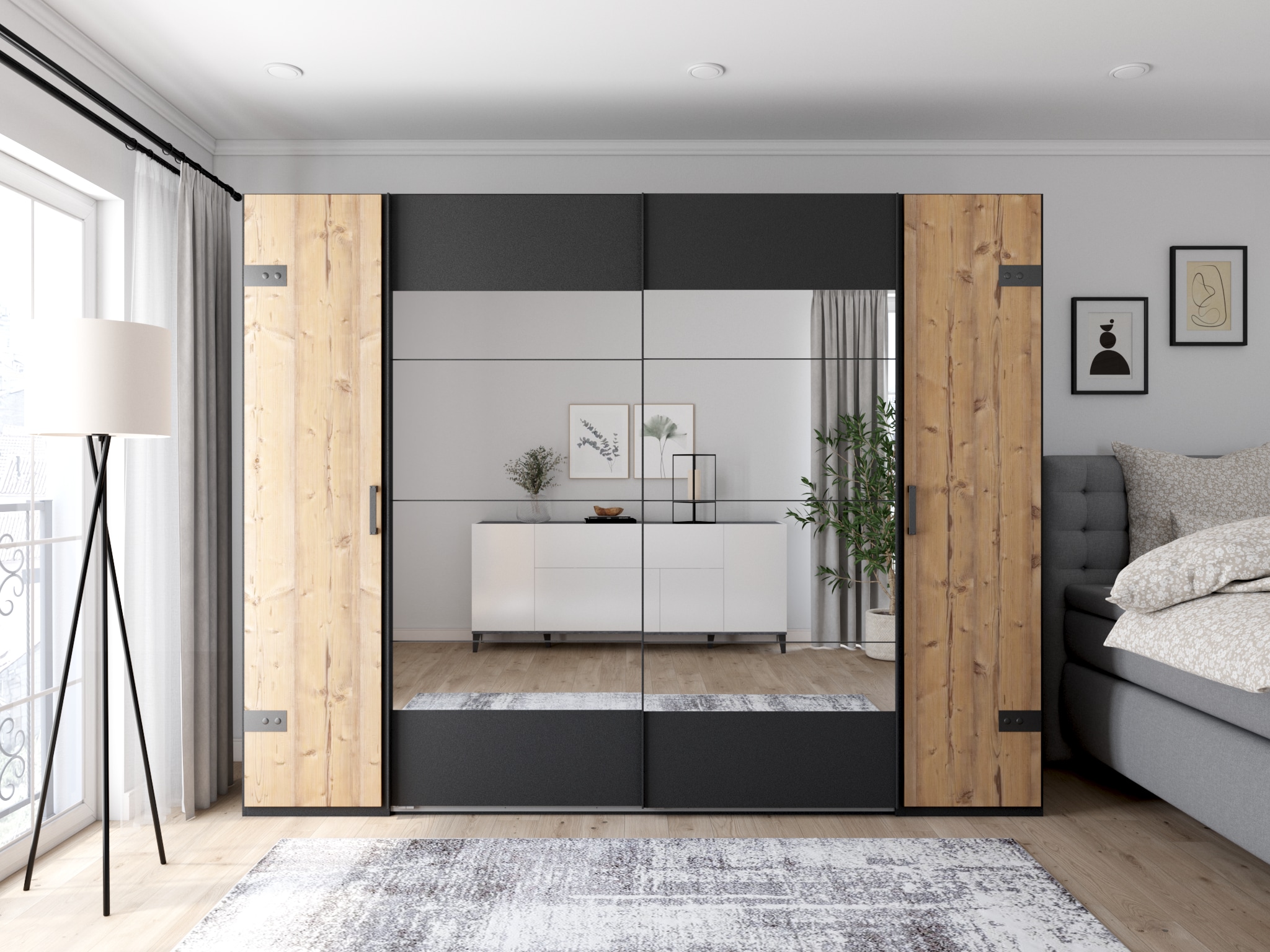 Home affaire Vase de table »Marenne« aus Glas, mit wunderschönem Schliff