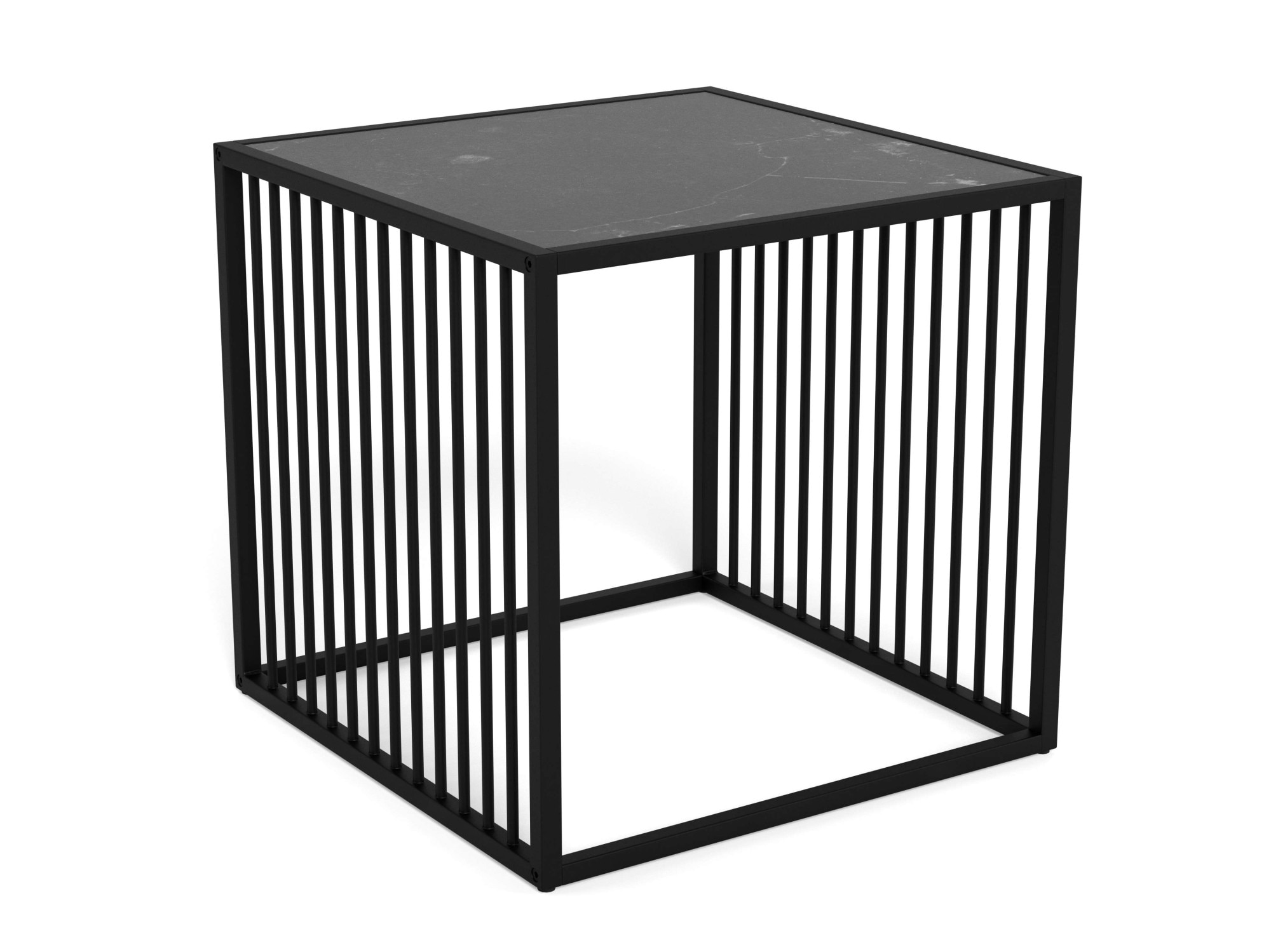 Image of ACTONA GROUP Beistelltisch "Strington, robuster Ecktisch im skandinavischem Design, robust" Pflegeleicht & langlebig, Gestell aus Stahl, Masse 40x40x40