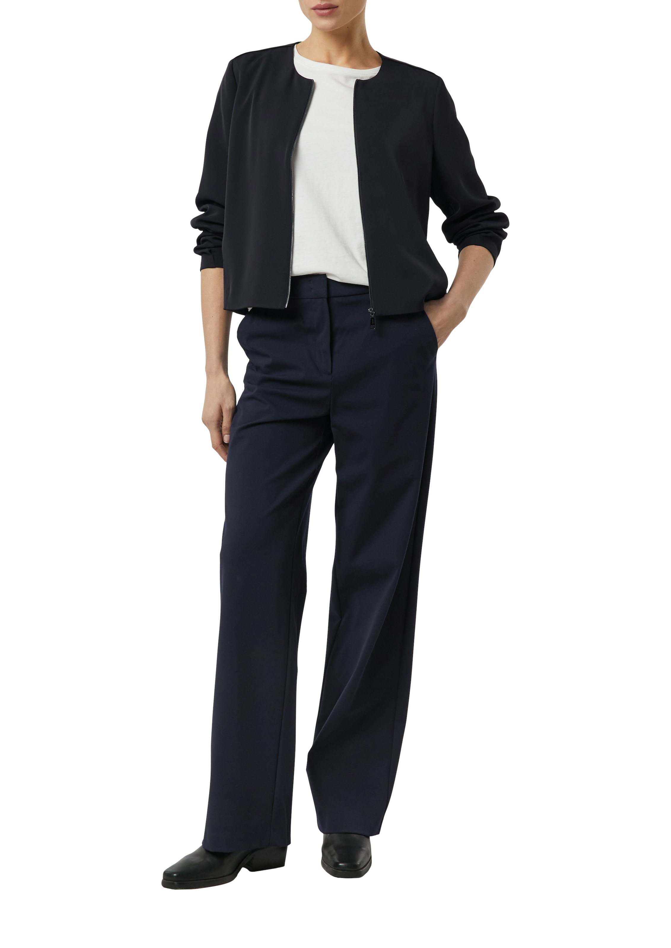 Comma Blazer boléro kurz, mit Reissverschluss