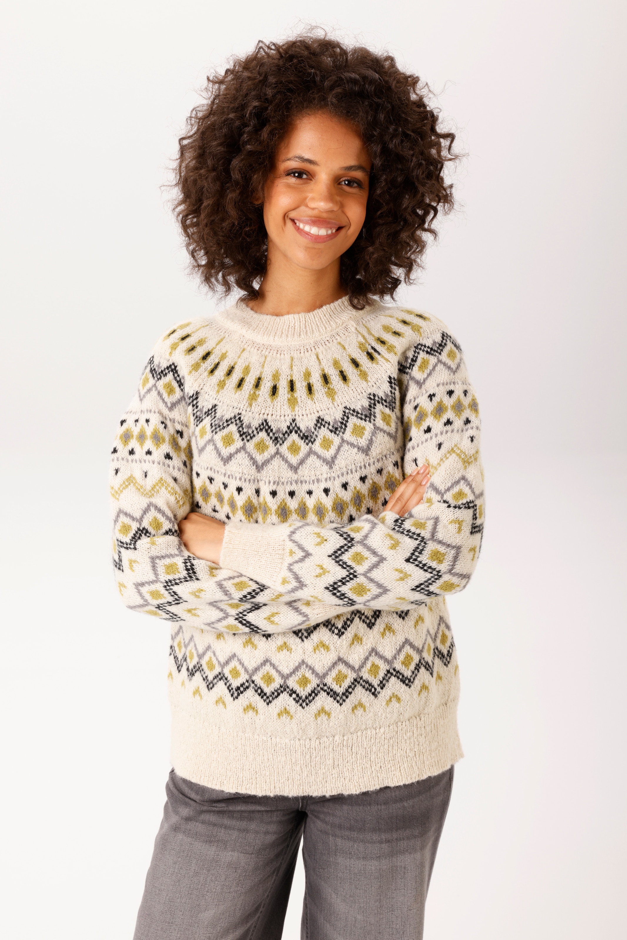 Image of Aniston CASUAL Strickpullover mit trendigem Norweger-Muster - NEUE KOLLEKTION