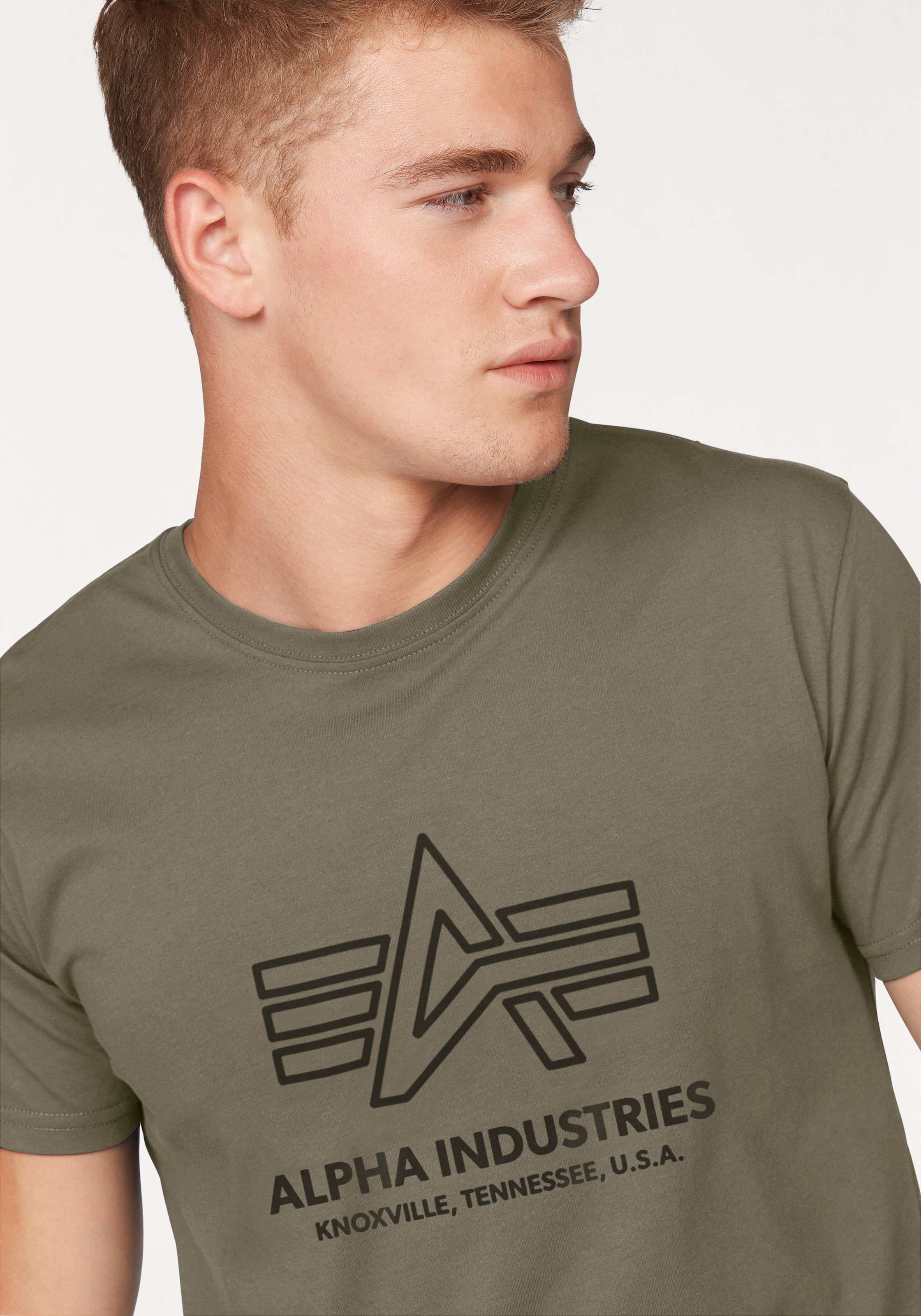 Alpha Industries Shirt à col rond »Logo Print T«