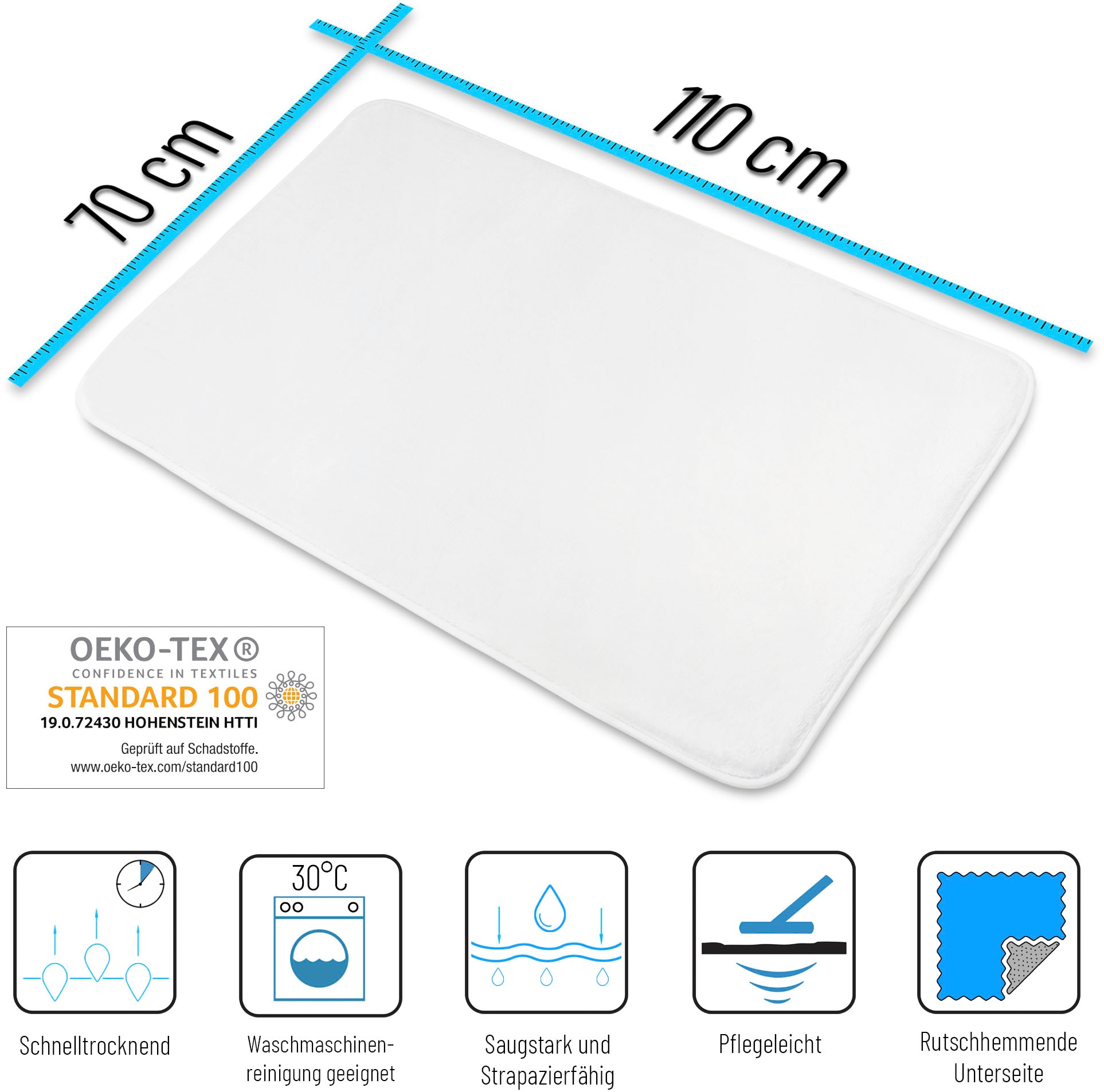 Sanilo Badematte »mit Motiv, viele schöne Badteppiche zur Auswahl« Höhe 15 mm rutschhemmend beschichtet schnell trocknend waschbar, sehr weich, hochwertig & modern, verschiedene Grössen
