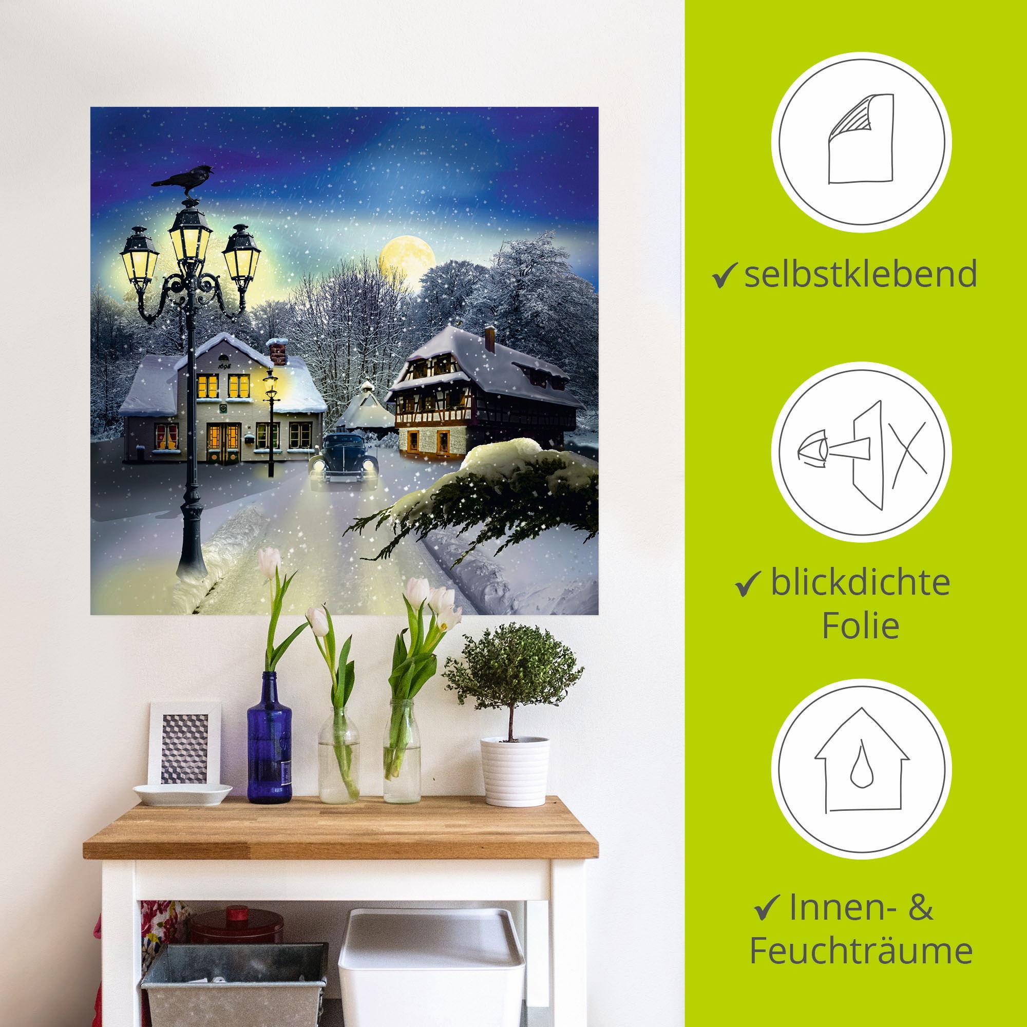 Artland Wandbild »Winterzeit«, Vier Jahreszeiten, (1 St.), als Leinwandbild, Poster, Wandaufkleber in verschied. Grössen