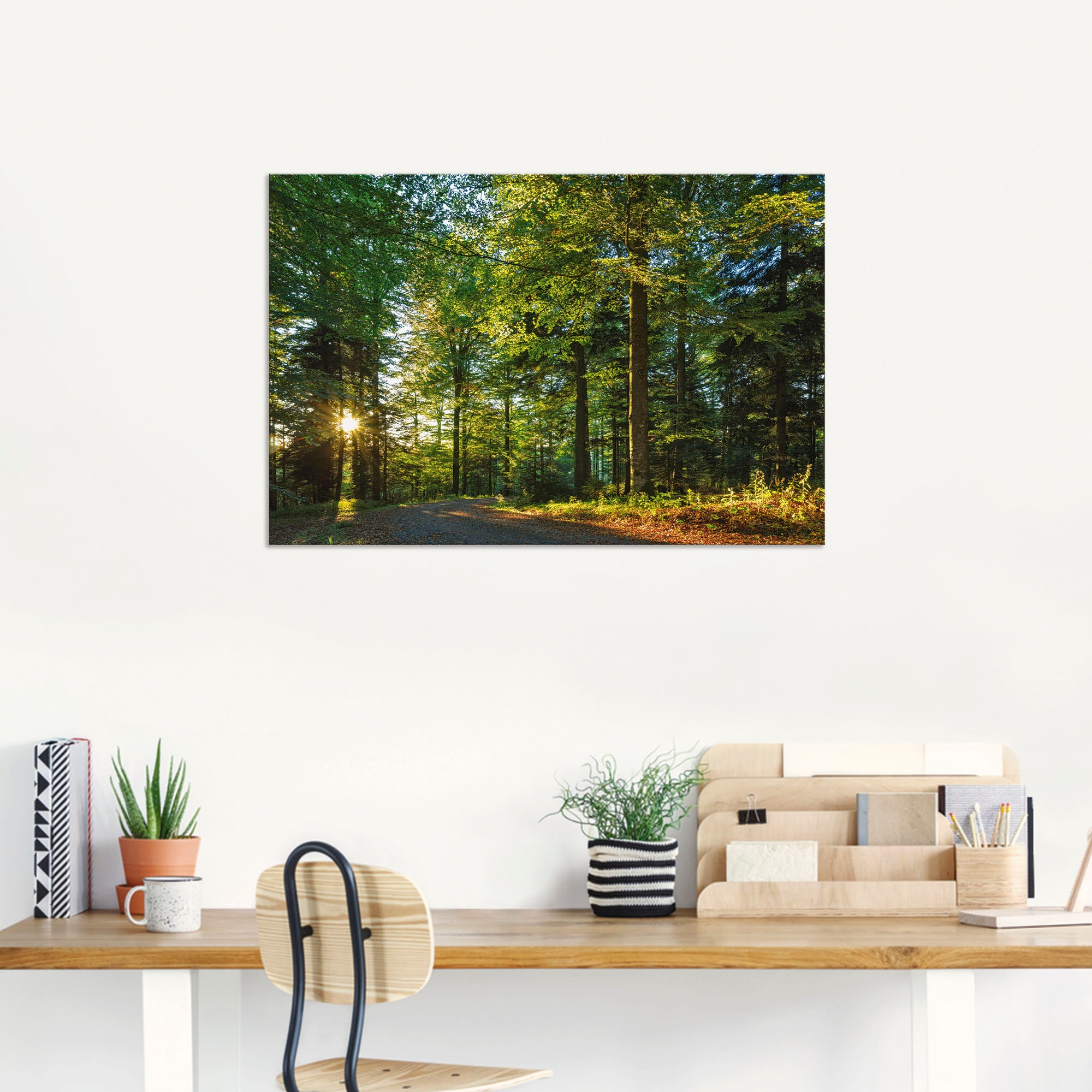 Artland Wandbild »Waldweg im Romantischen Schwarzwald«, Waldbilder, (1 St.), als Alubild, Outdoorbild, Leinwandbild, Wandaufkleber, versch. Grössen