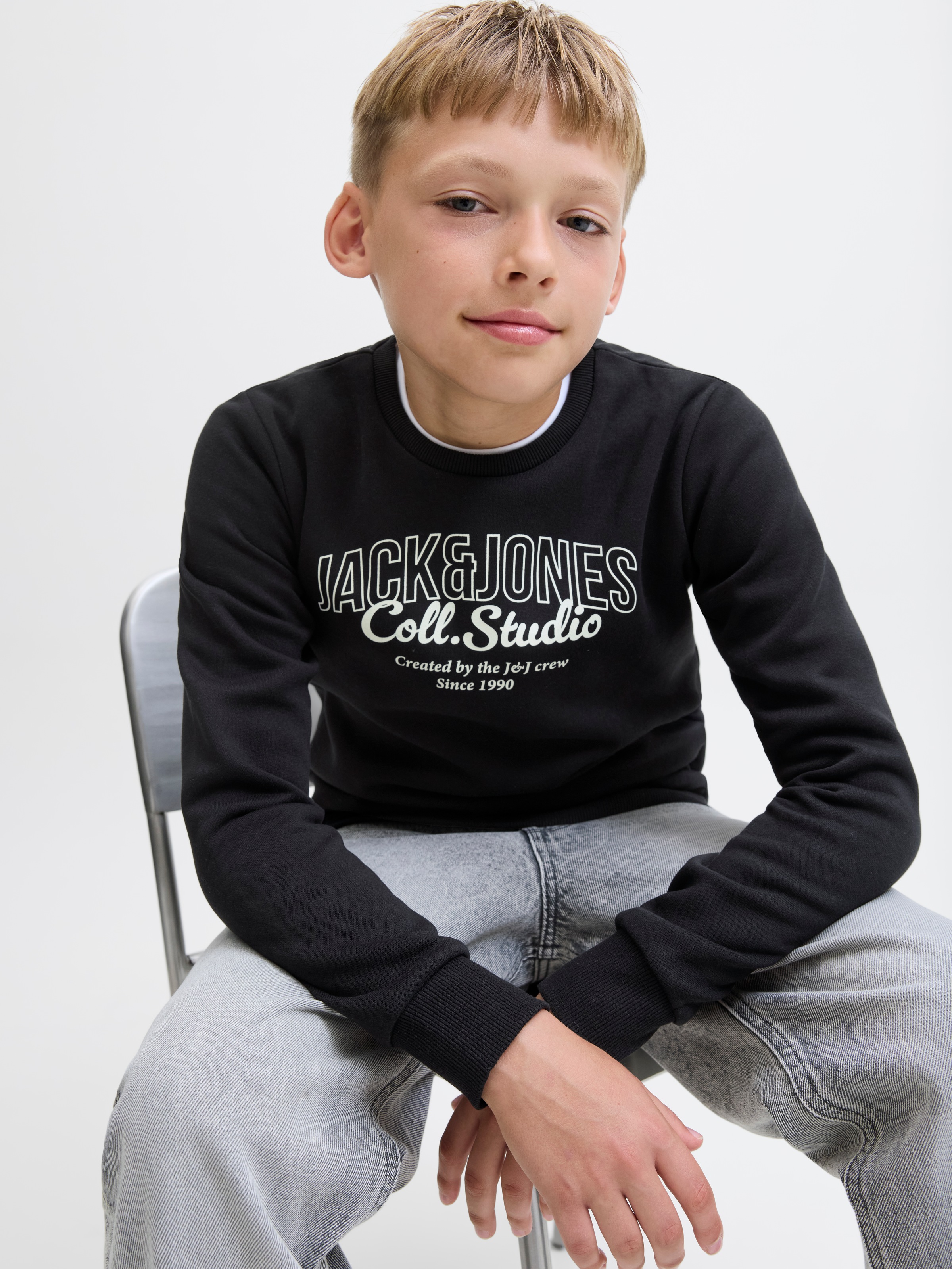 Jack & Jones Junior Sweatshirt »JJMAKOTO mit Print und pflegeleichtem Material«, bedruckt, modisch, regular fit, Sweatware, Rundhals
