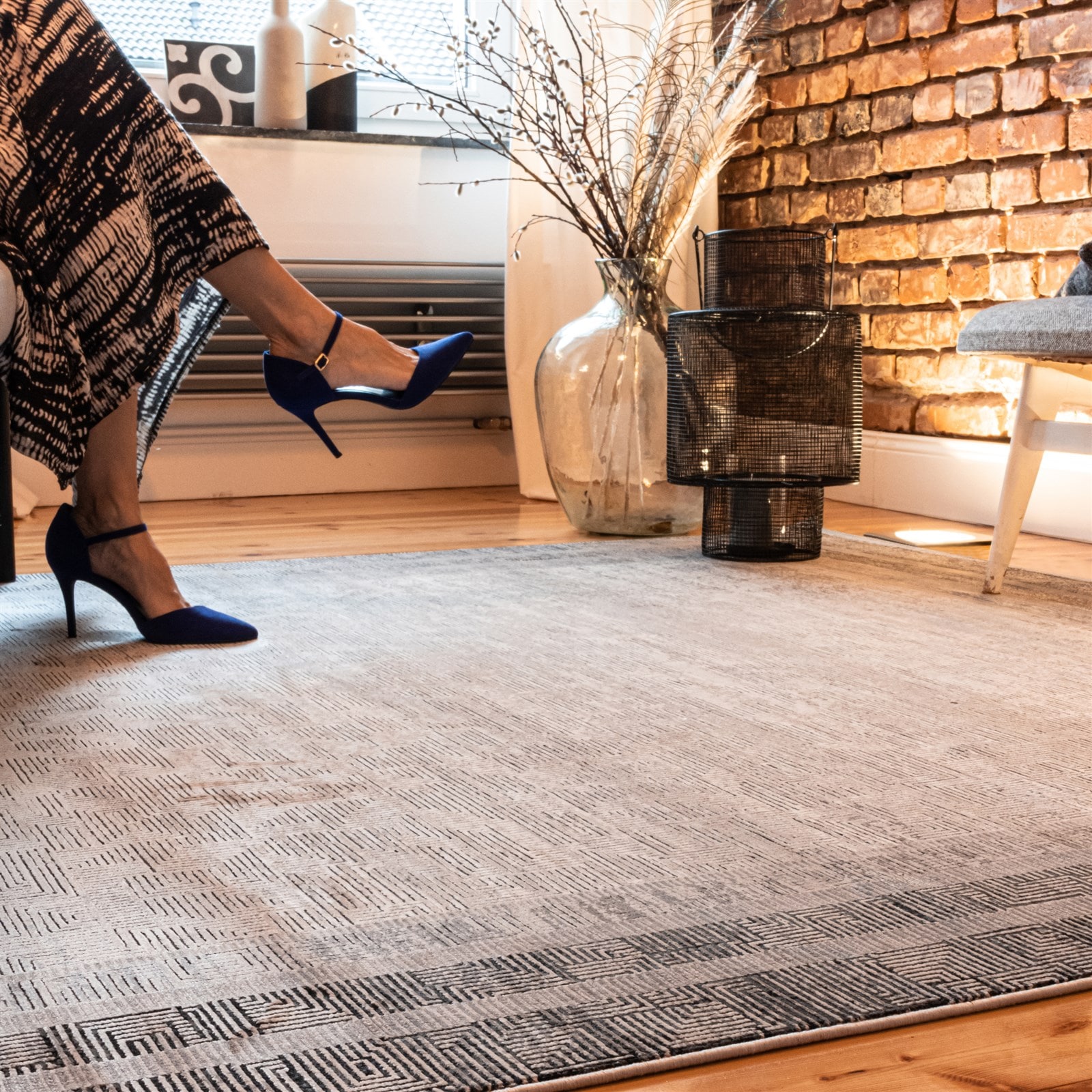 Kayoom Tapis »Elles 212« Rectangulaire 9 mm Höhe Kurzflor, Vintage, Modernes Muster, Deko, Viskose