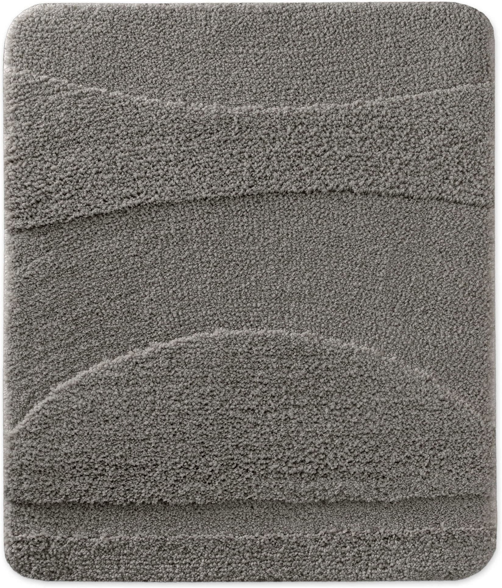Wecon home Tapis de bain »Marc« Höhe 25 mm Badteppich, Hoch-Tief-Linien, weich, rutschhemmend, waschbar, getuftet