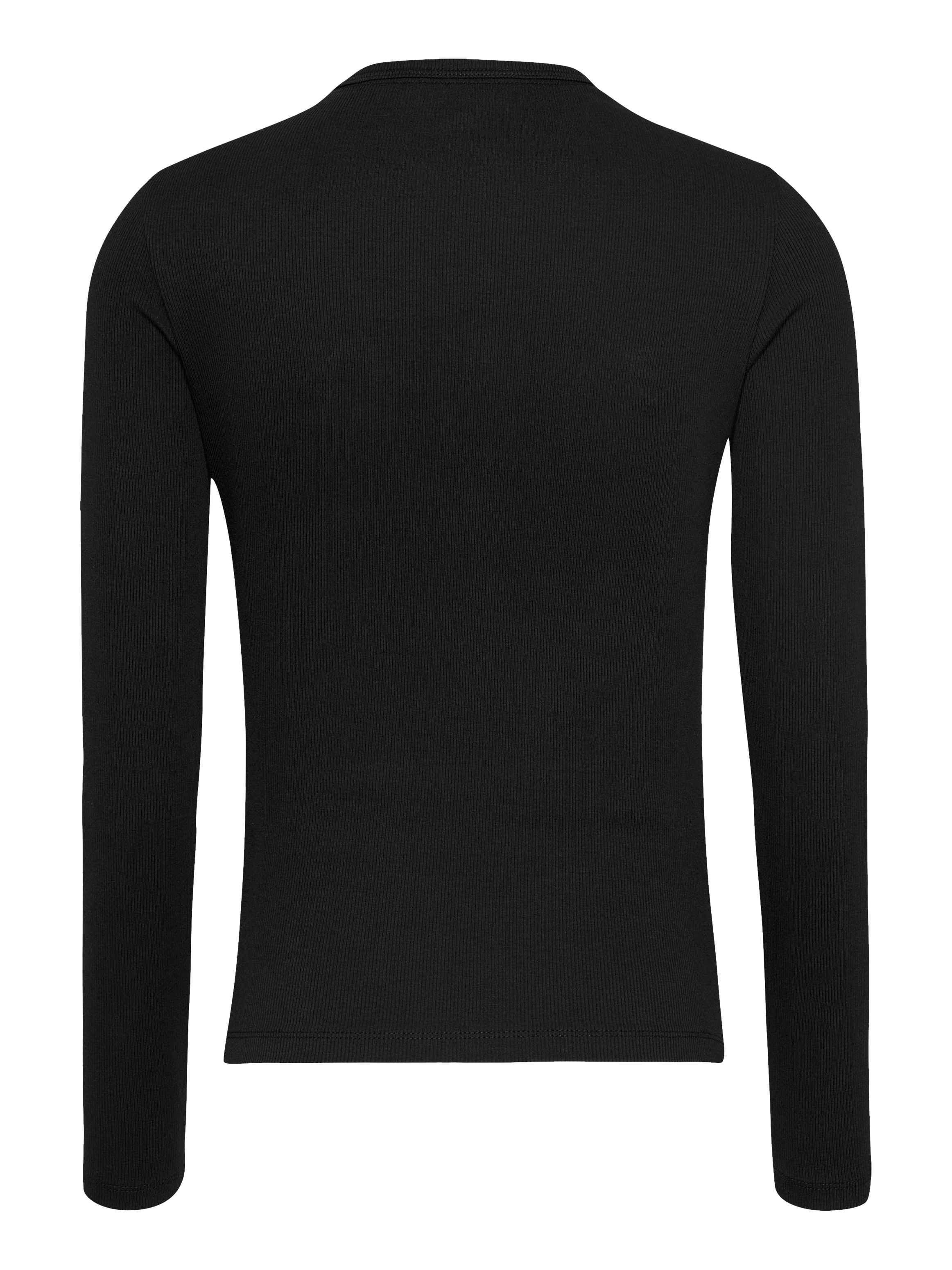 Tommy Jeans Curve Langarmshirt »TJW SLIM LS BADGE TEE EXT«, in Grossen Grössen, Badge, Langarm