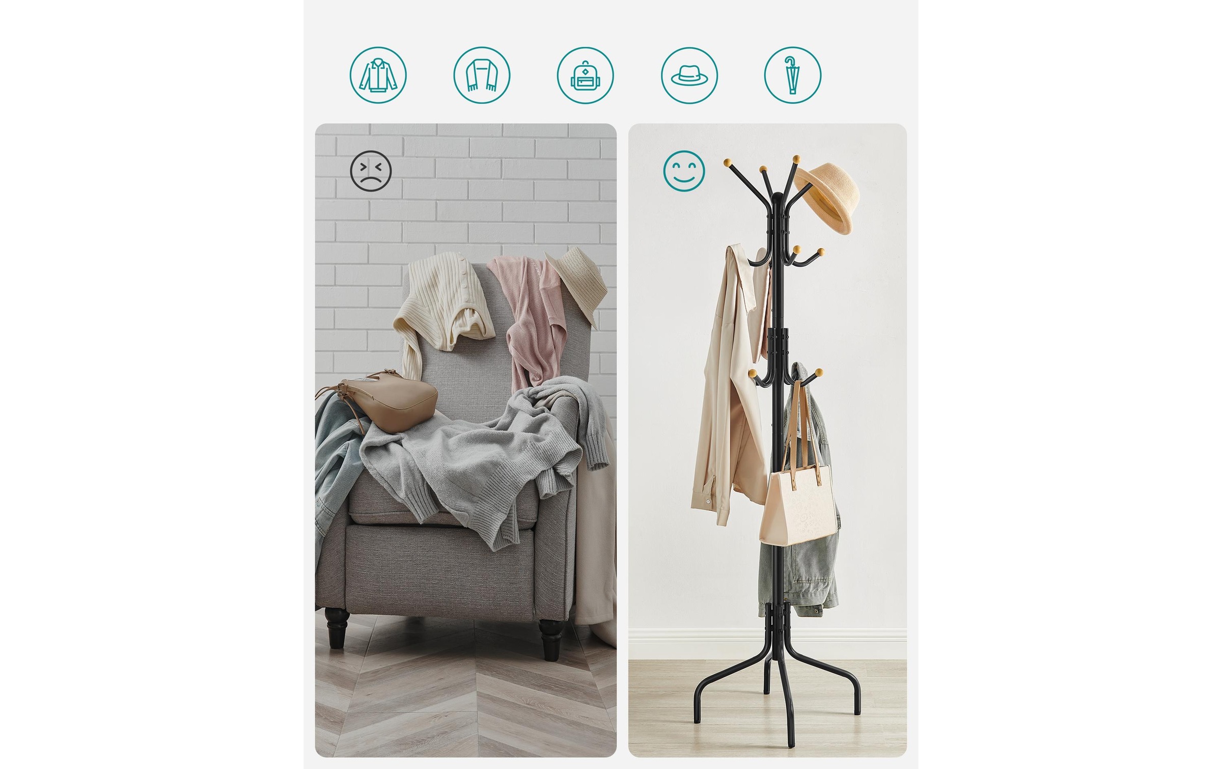 SONGMICS Garderobenständer »180 cm«