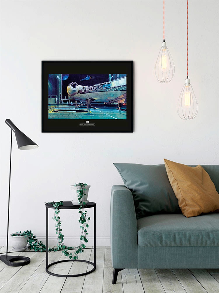 Komar Bild »Star Wars Classic RMQ Falcon Hangar«, Star Wars, (1 St.), Wandbild zur Dekoration im Kinderzimmer - ohne Rahmen