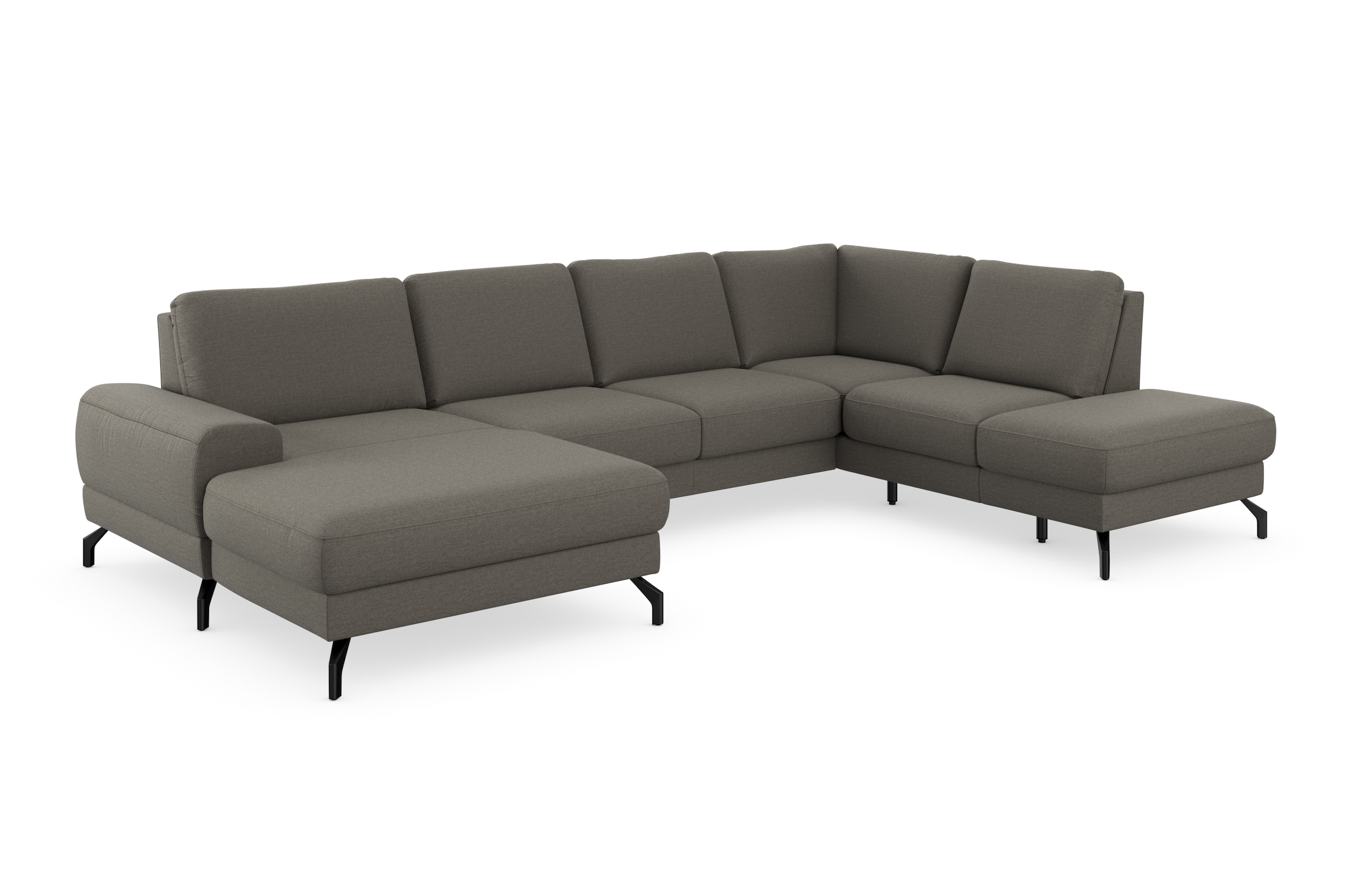 sit&more Wohnlandschaft »Cinturo U-Form« inklusive Sitztiefenverstellung und Federkern, Sitzhöhe 45 cm