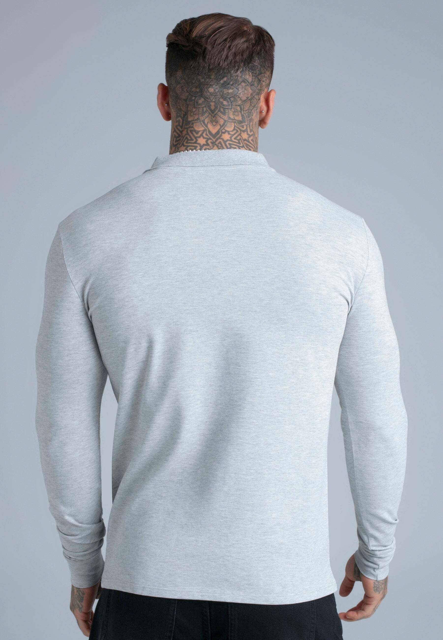 Siksilk Langarm-Poloshirt »Siksilk Langarmpolo Button«