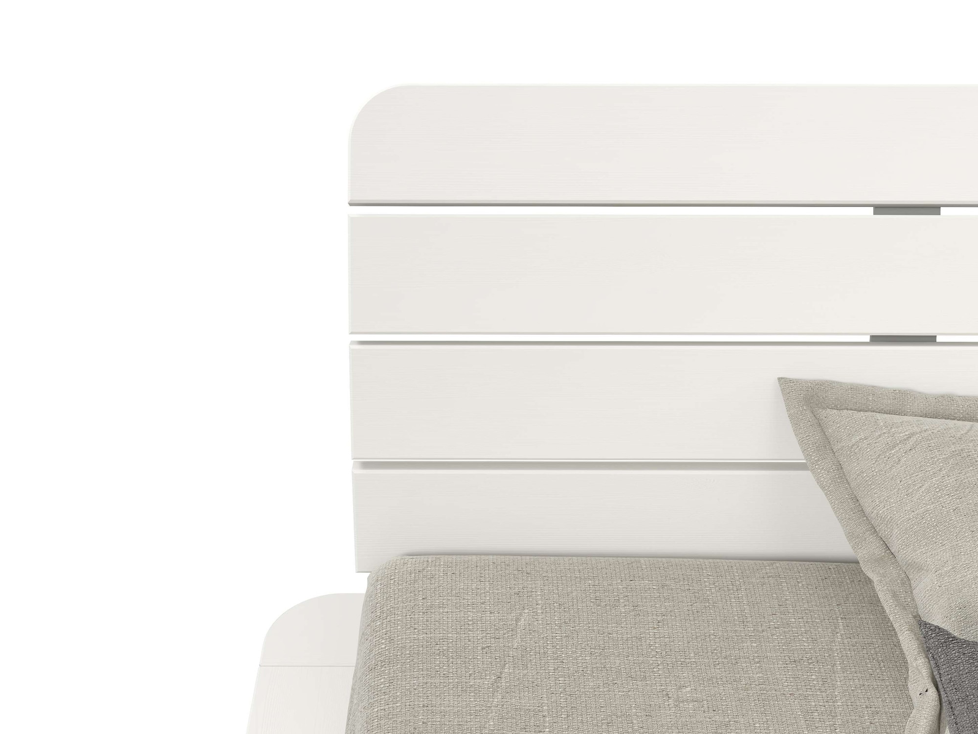 GOODproduct Massivholzbett »Antri, Futonbett, ergonomisch geformtes Kopfteil, stilvolles Design« Rahmen zur Ablage von Smartphone, mit Lattenrost, Bettkasten optional