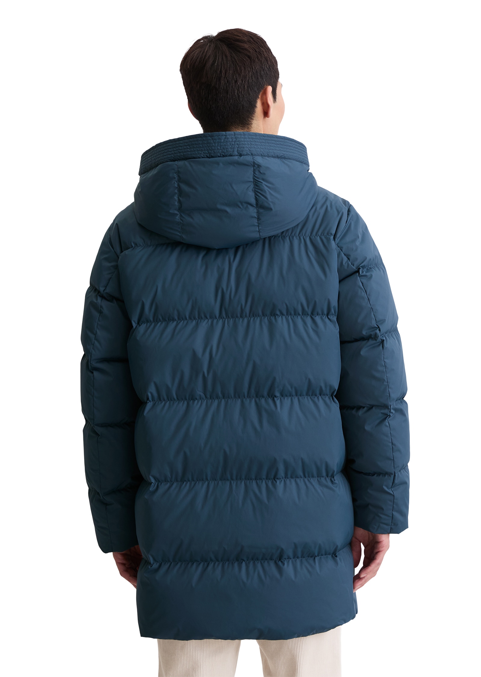 Marc O'Polo Daunenjacke, mit Kapuze, Pufferjacke, regular fit, eingesetzte, elastische Ärmelabschlüsse