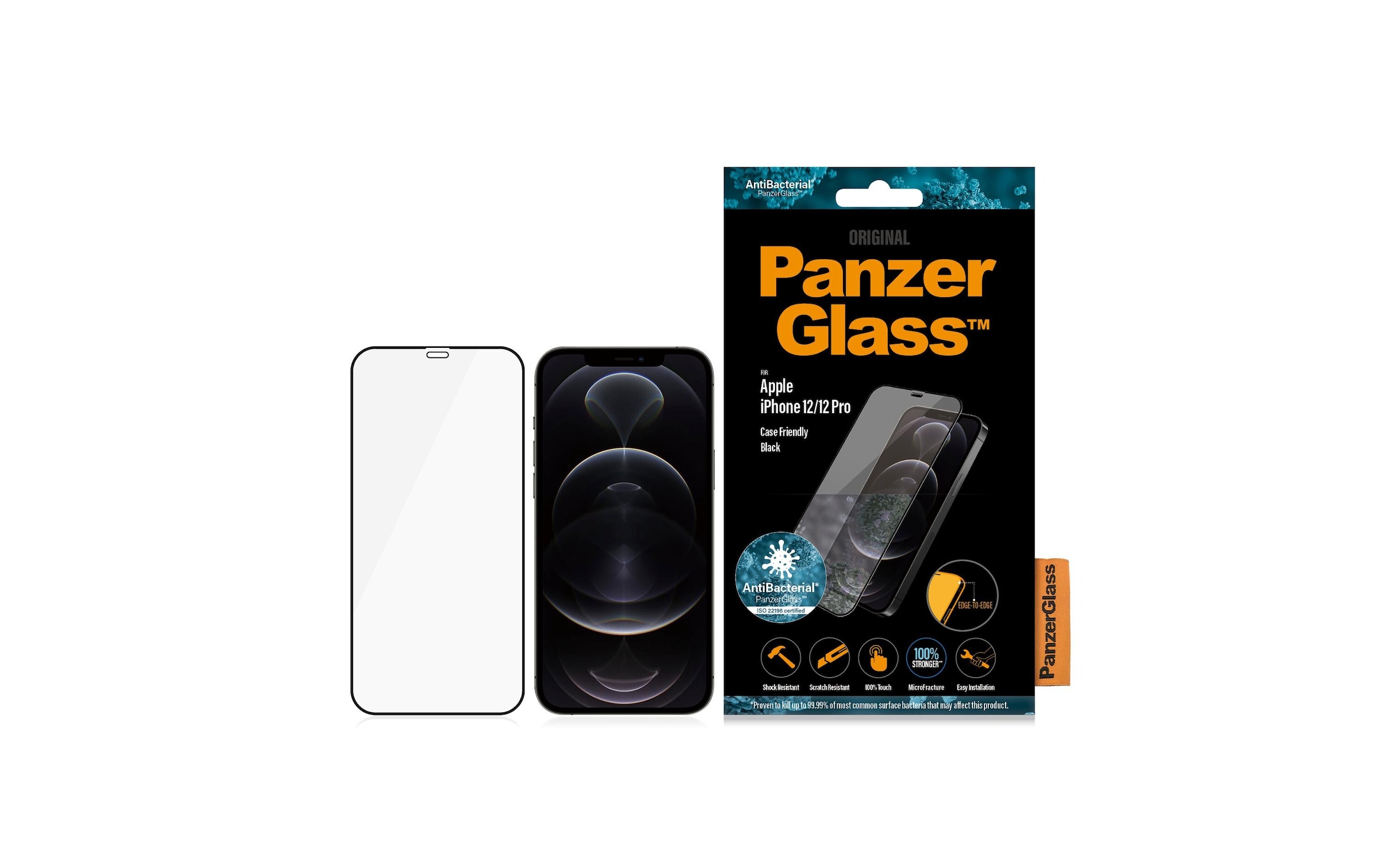 PanzerGlass Displayschutzglas »Displayschutz Case« für iPhone 12, iPhone 12 Pro Mit Rahmen