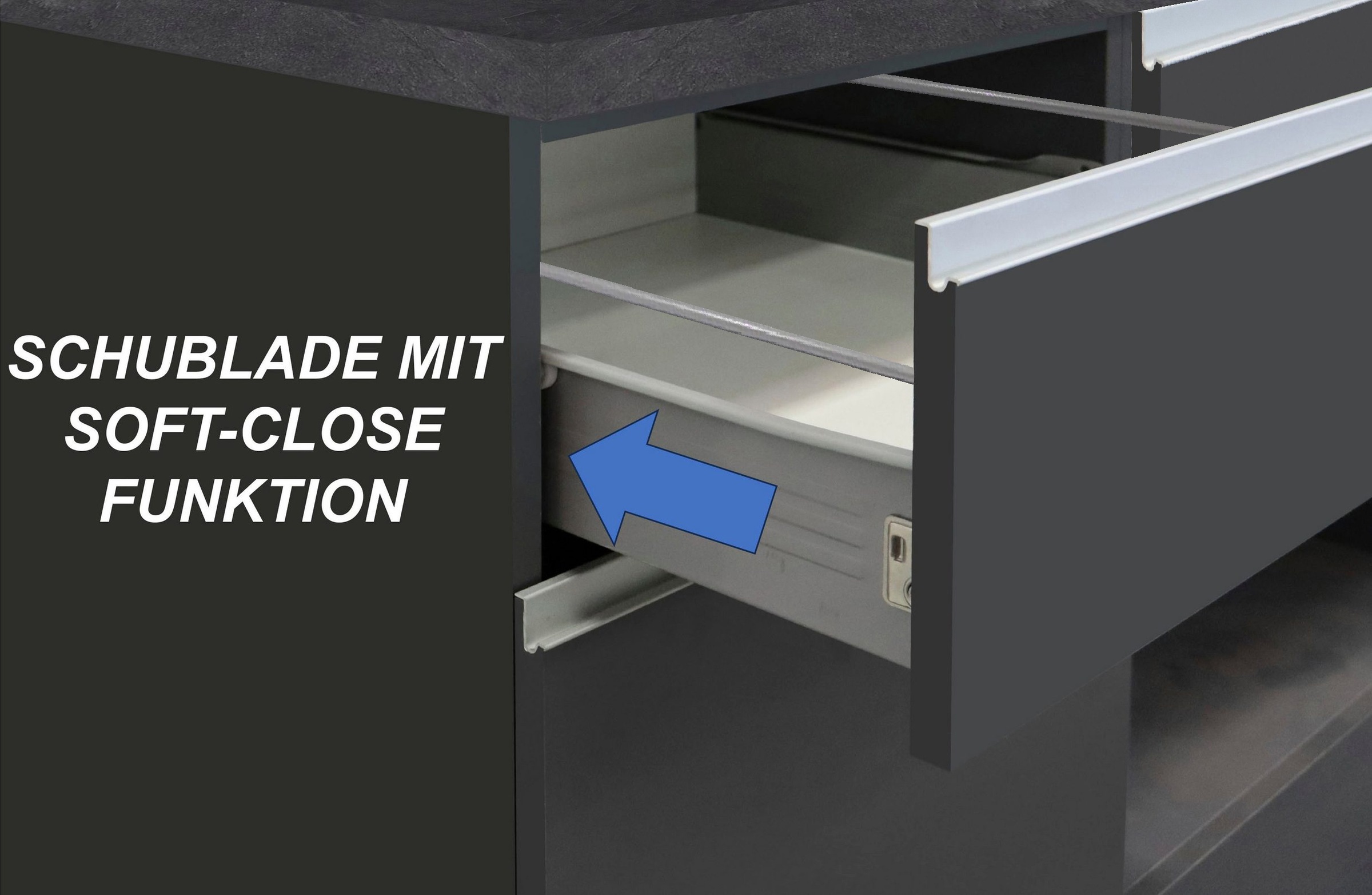 KOCHSTATION Ilot de cuisine »Sole,Kochinsel,Küchenarbeitsblock,Inselküche,Arbeitsinsel« Breite 200 cm mit 4 Türen,4 Schubkästen, Aluminiumgriff