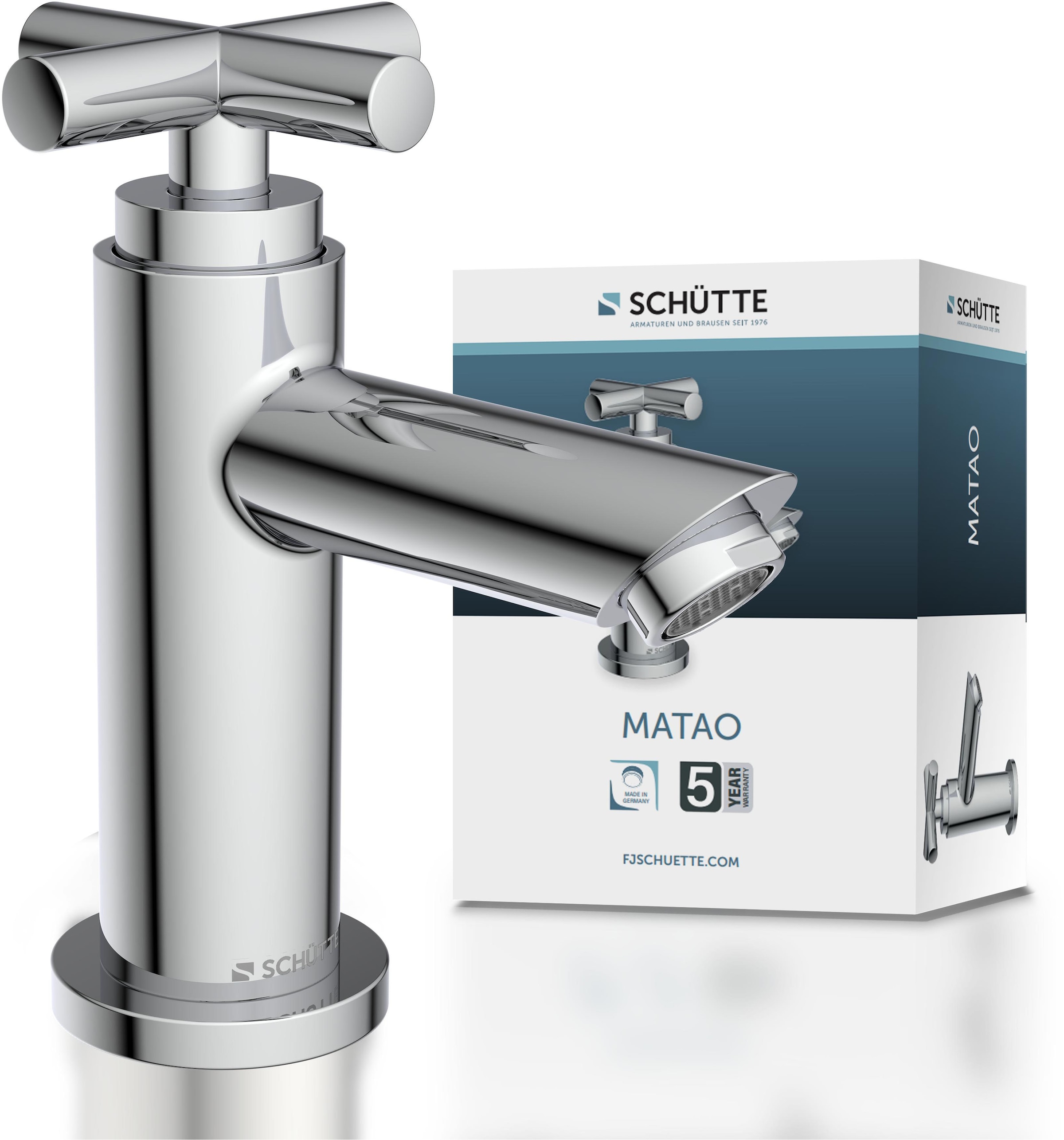 Image of Schütte Waschtischarmatur "Matao" Kaltwasser, Chrom