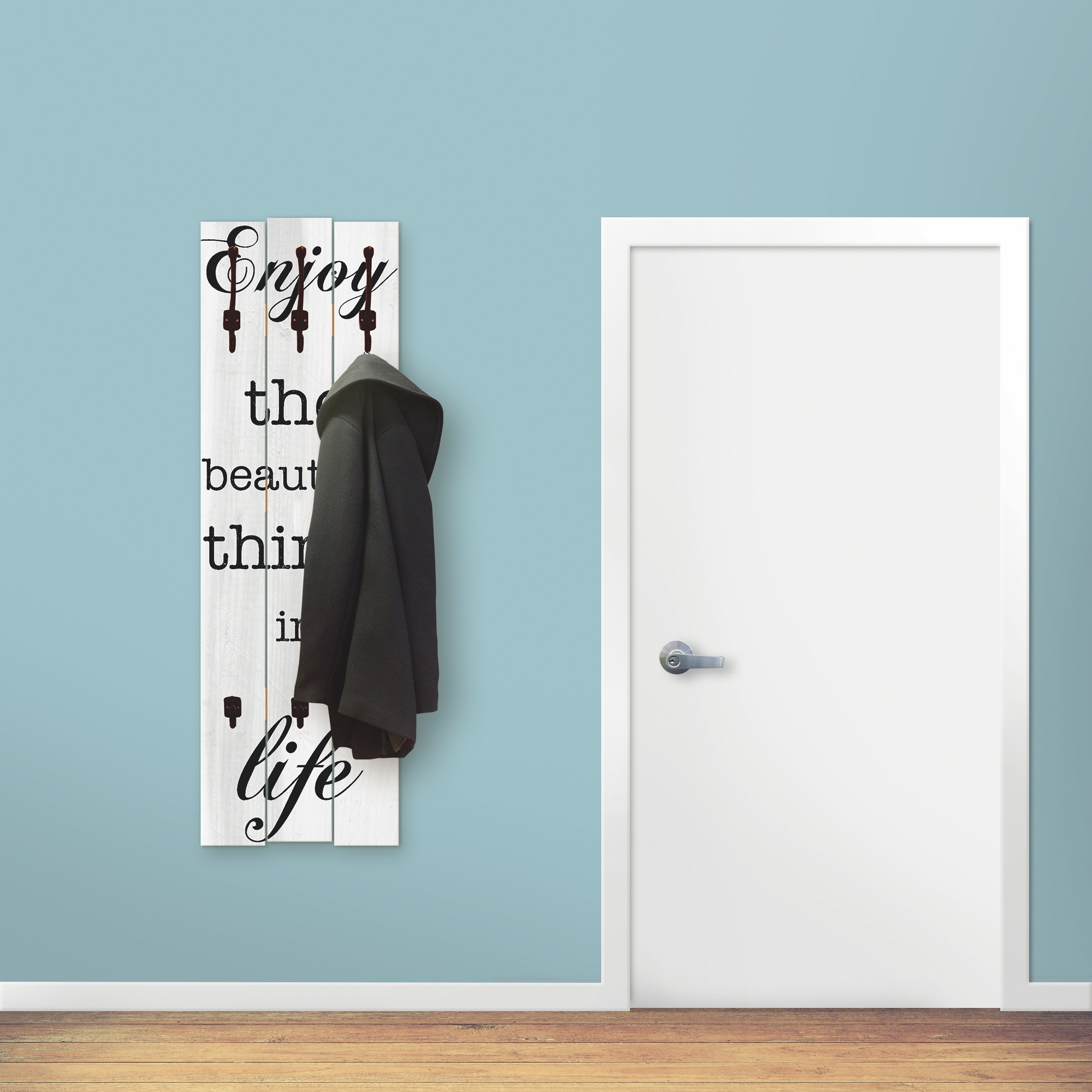 Image of Artland Garderobenleiste »Geniesse«, platzsparende Wandgarderobe aus Holz mit 5 Haken, geeignet für kleinen, schmalen Flur, Flurgarderobe bei Ackermann Versand Schweiz