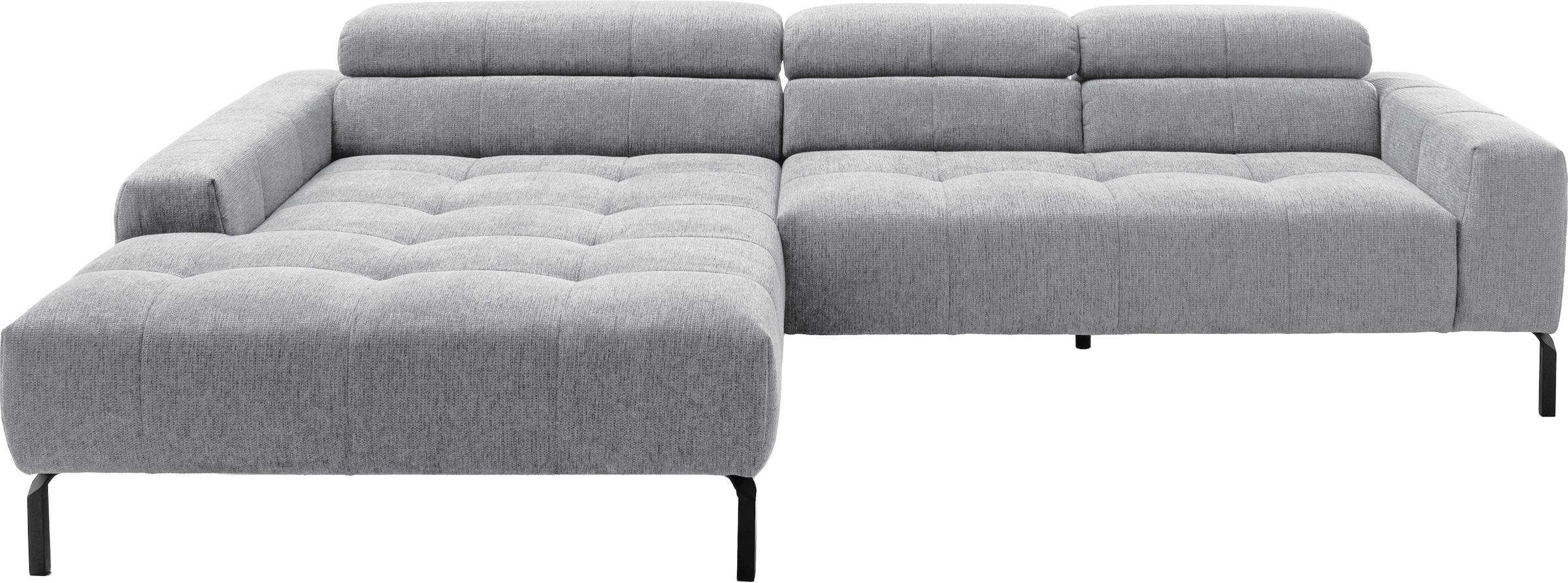 Home affaire Canapé d'angle »Claya Move, L-Form, Kopf- & Rückenverstellung, Breite 293 cm« Matelassage moderne, rembourrage doux & hauteur adaptée aux robots aspirateurs